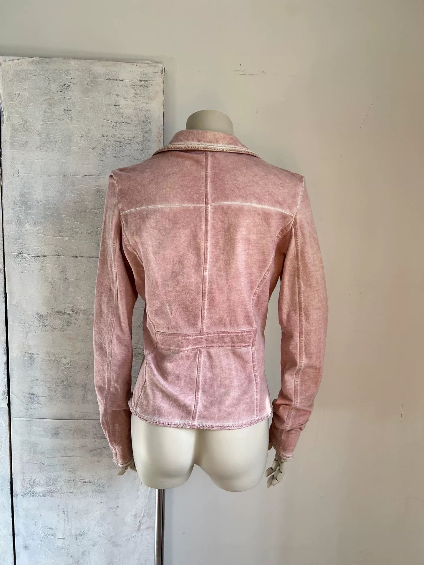 Vintage Vintage Pink Washed Distressed Cotton Jacket Size S / US 4 / IT 40 - 6 Thumbnail