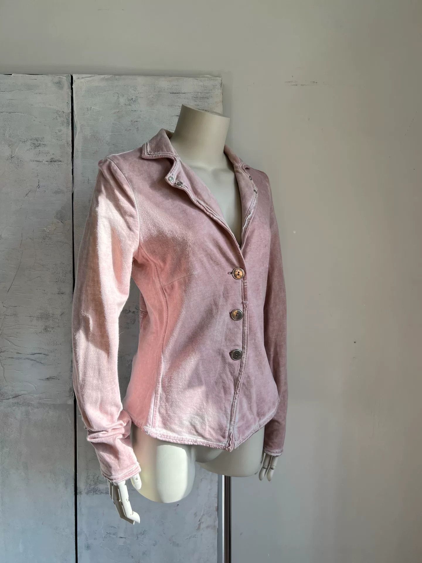 Vintage Vintage Pink Washed Distressed Cotton Jacket Size S / US 4 / IT 40 - 4 Thumbnail