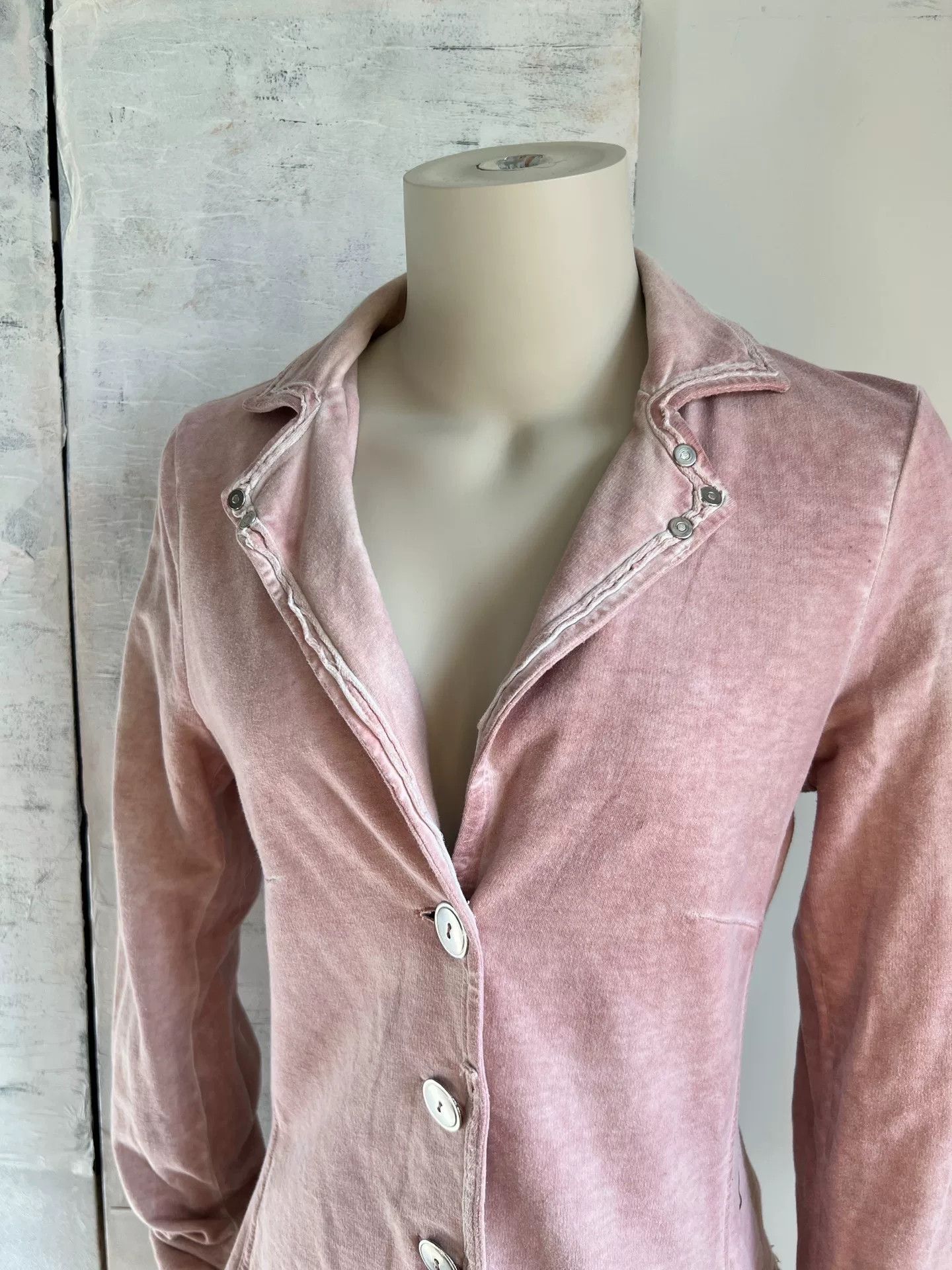 Vintage Vintage Pink Washed Distressed Cotton Jacket Size S / US 4 / IT 40 - 5 Thumbnail