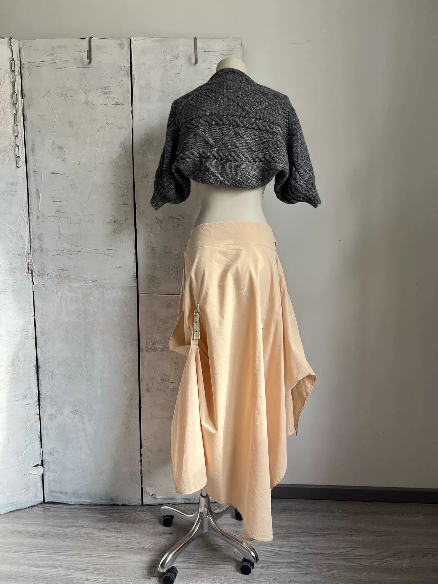 Vintage Derhy Vintage Asymmetrical Strap Skirt Size 38" / US 16 / IT 52 - 6 Thumbnail