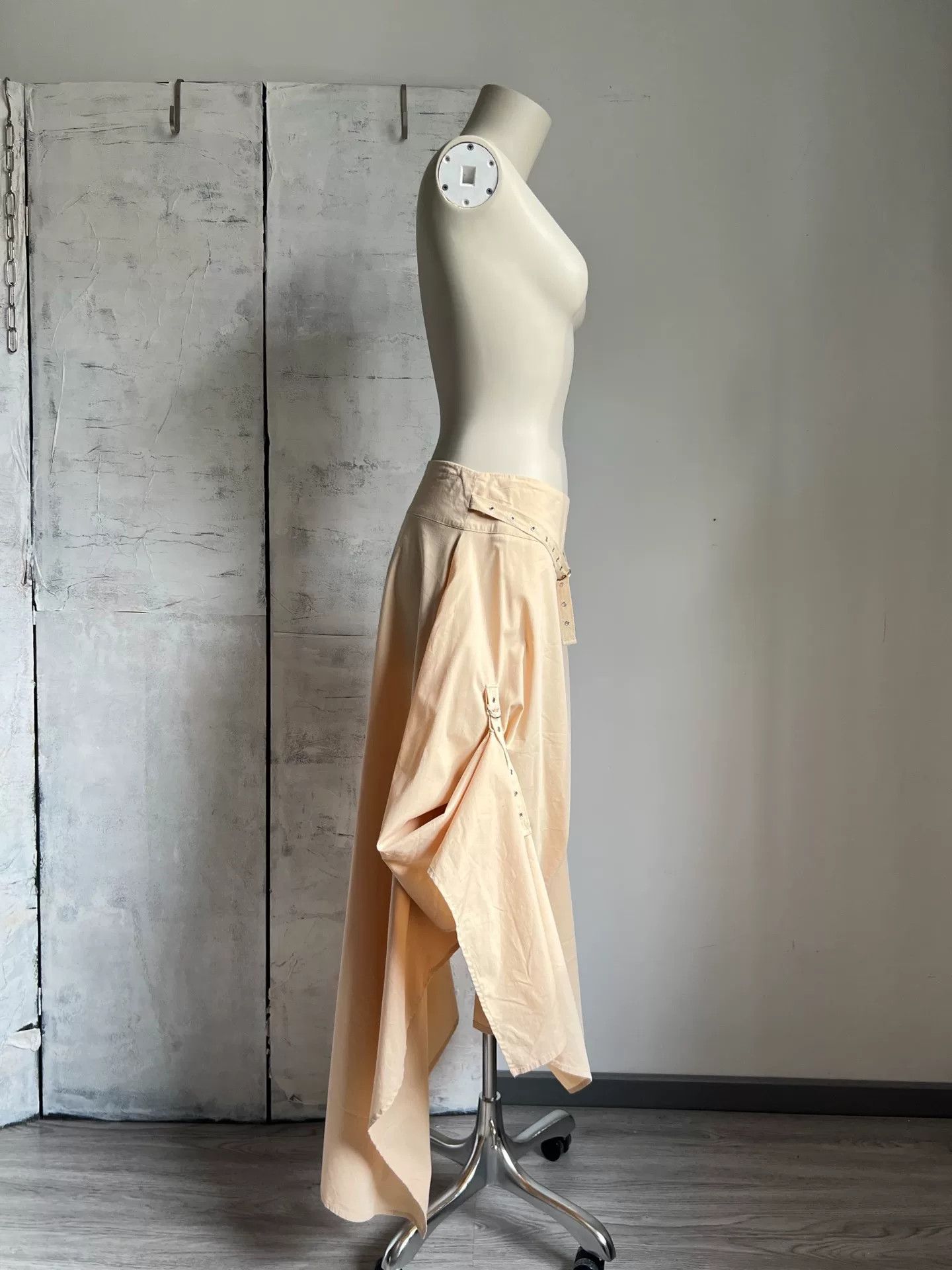 Vintage Derhy Vintage Asymmetrical Strap Skirt Size 38" / US 16 / IT 52 - 3 Thumbnail