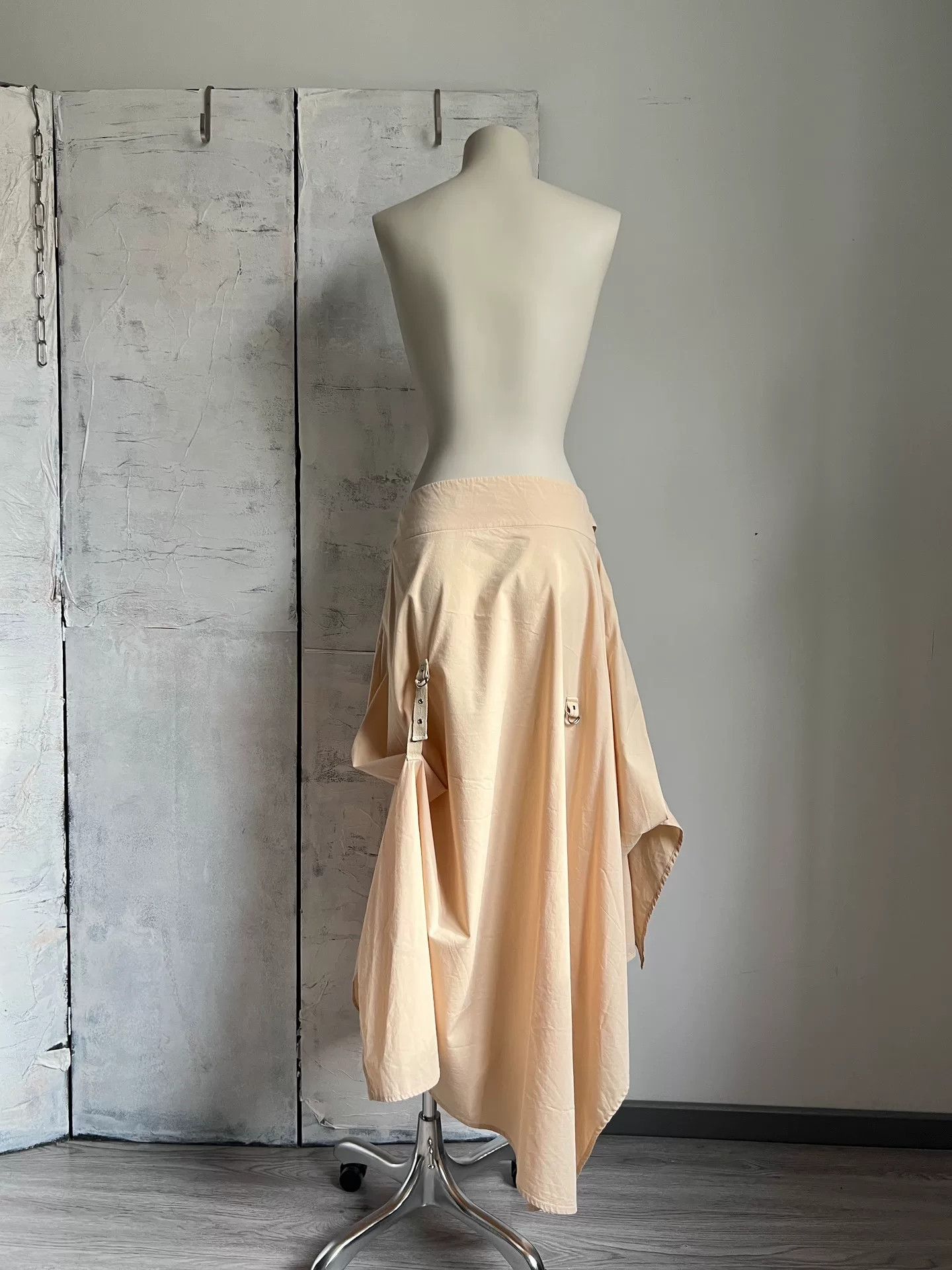 Vintage Derhy Vintage Asymmetrical Strap Skirt Size 38" / US 16 / IT 52 - 2 Thumbnail