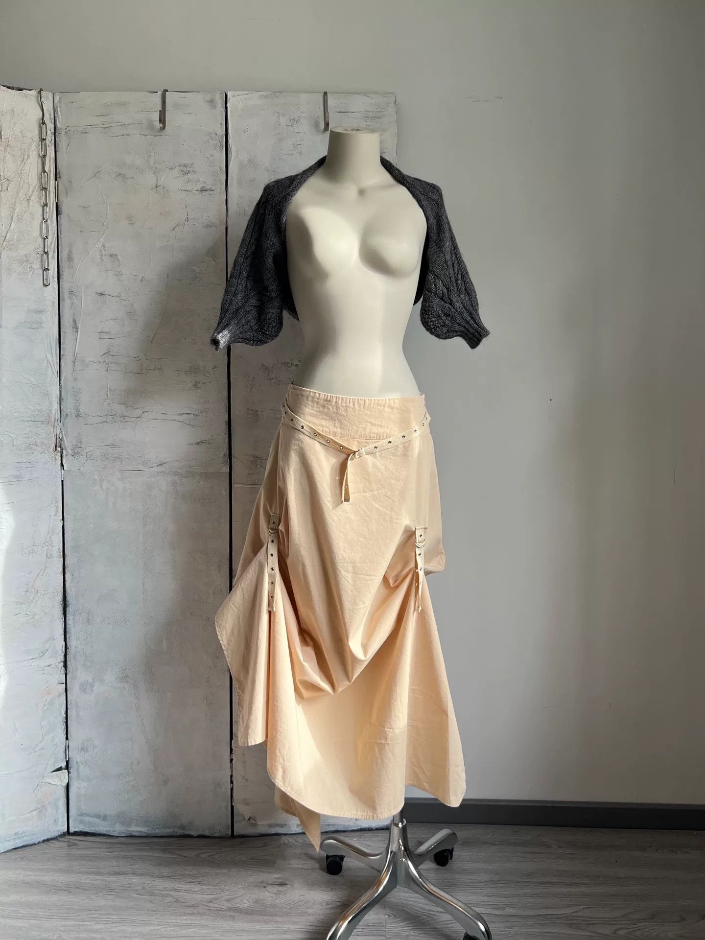 Vintage Derhy Vintage Asymmetrical Strap Skirt Size 38" / US 16 / IT 52 - 5 Thumbnail