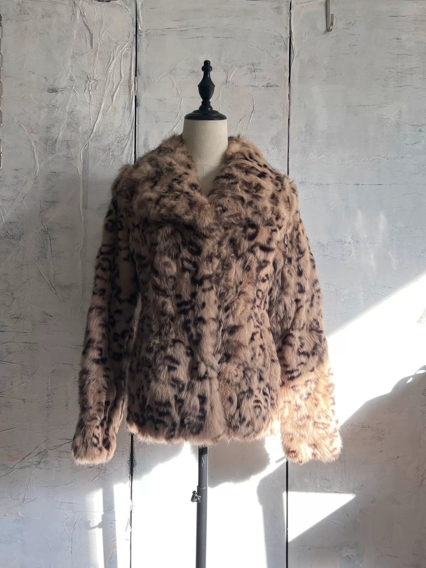 Vintage Vintage Leopard Rabbit Fur Coat Size M / US 6-8 / IT 42-44 - 2 Thumbnail