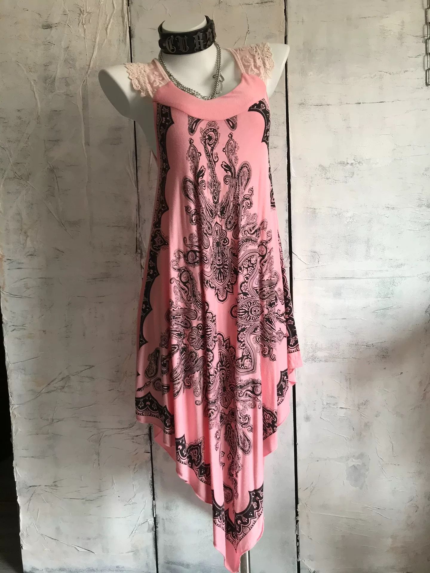 Vintage Vintage Gothic Totem Print Lace Vest Dress Size M / US 6-8 / IT 42-44 - 3 Thumbnail
