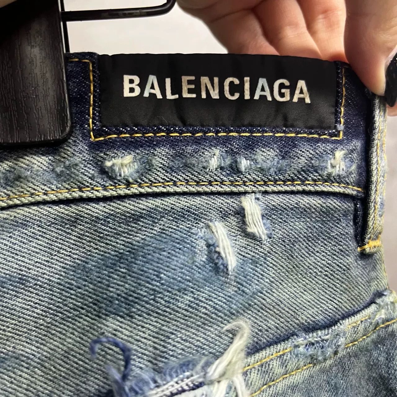 Balenciaga Balenciaga Blue Washed Distressed Jeans Size US 32 / EU 48 - 5 Thumbnail