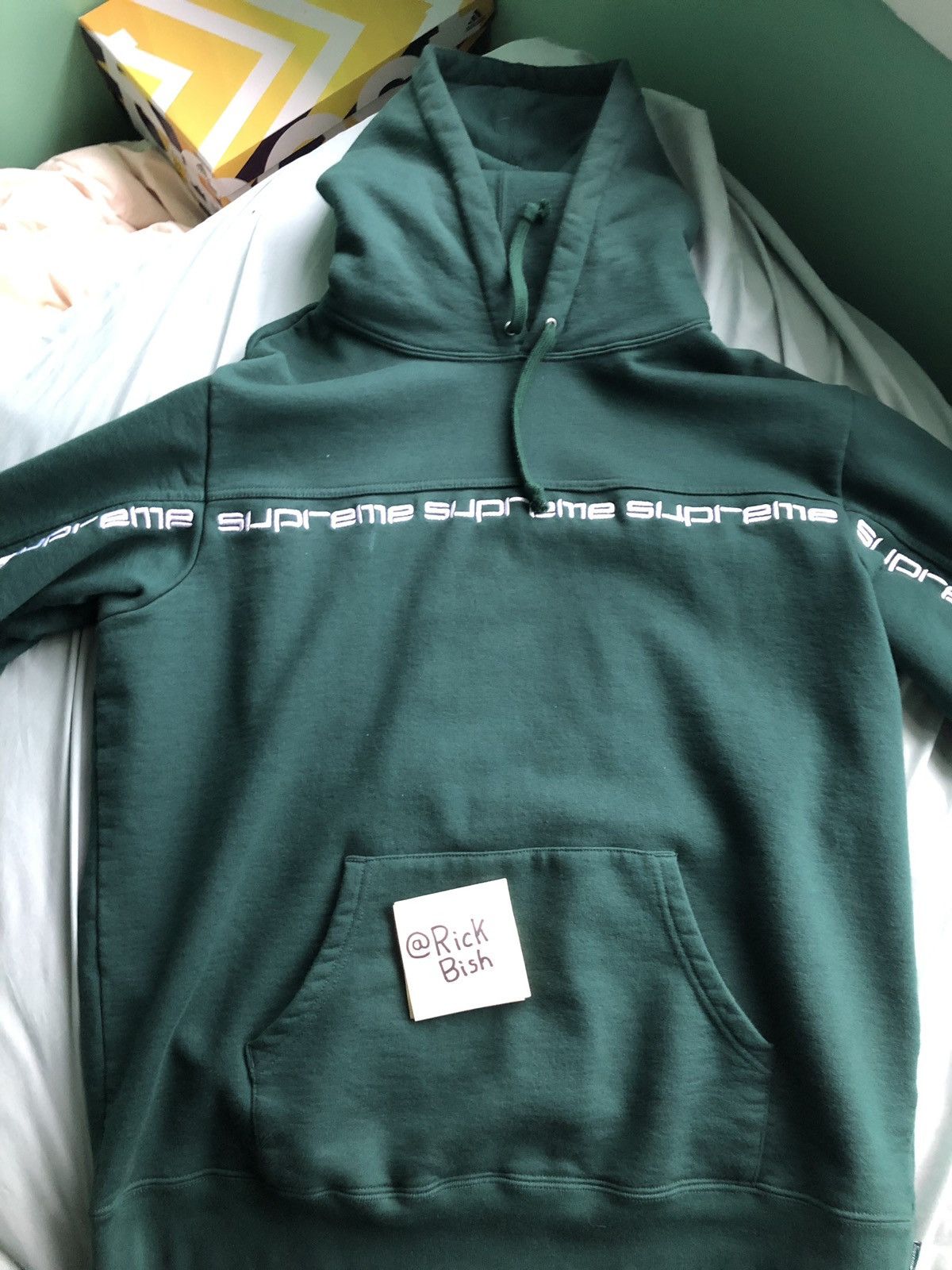 Supreme Supreme Text Stripe Hoodie | Grailed