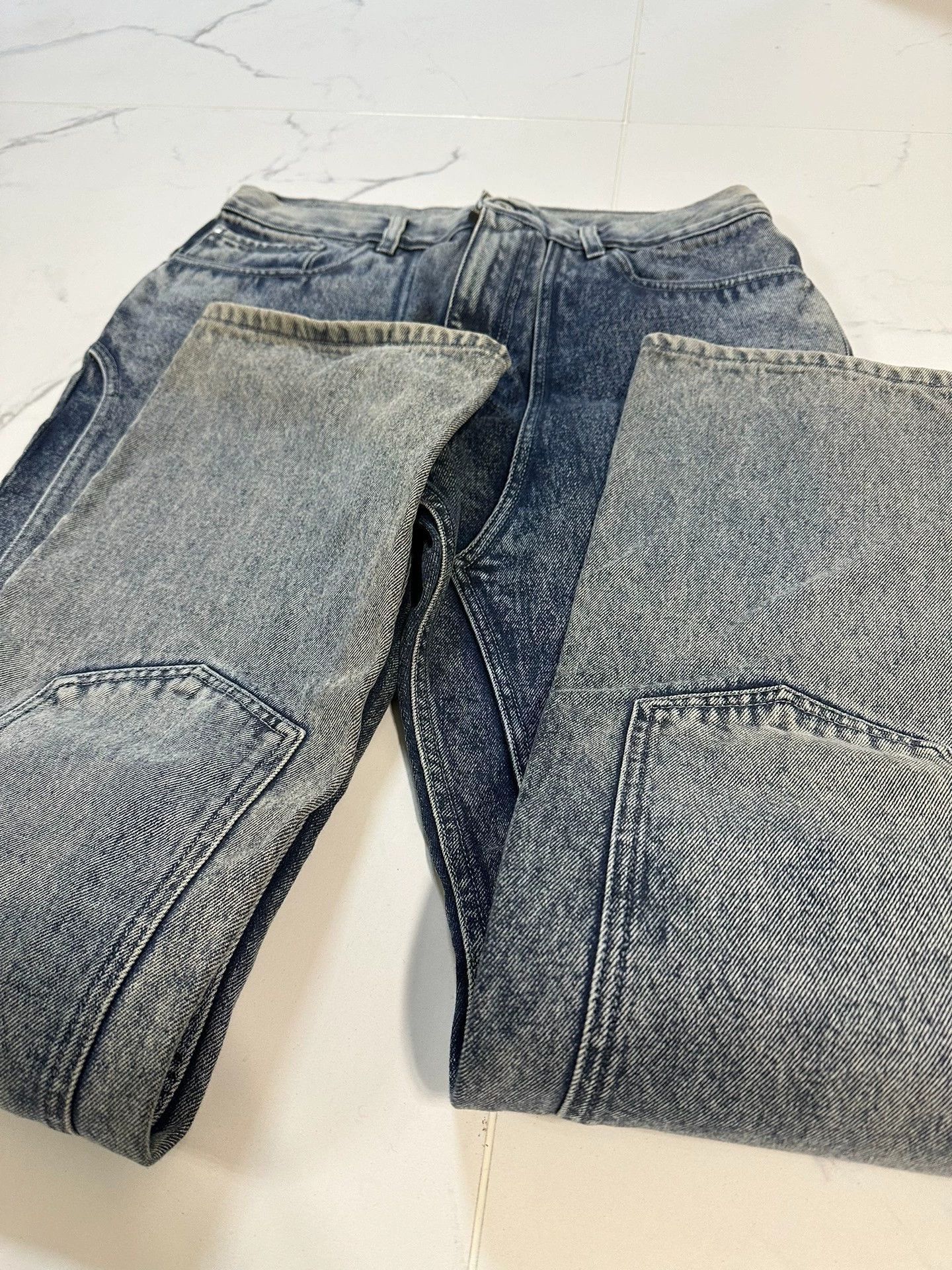 Y/Project Blue Denim Straight-Leg Jeans Size US 32 / EU 48 - 2 Thumbnail