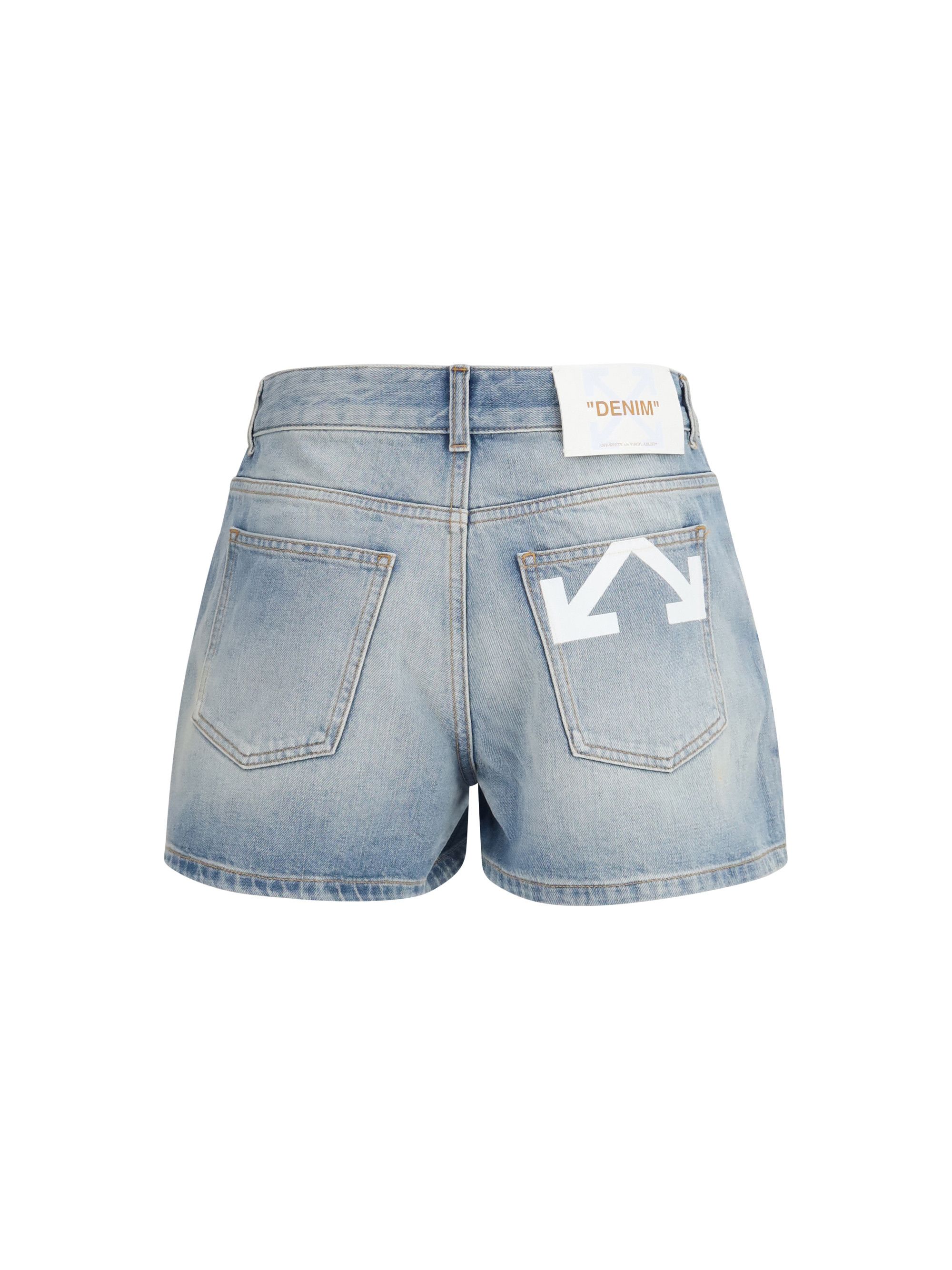Off-White Doll Denim Shorts Size 26" / US 2 / IT 38 - 2 Thumbnail