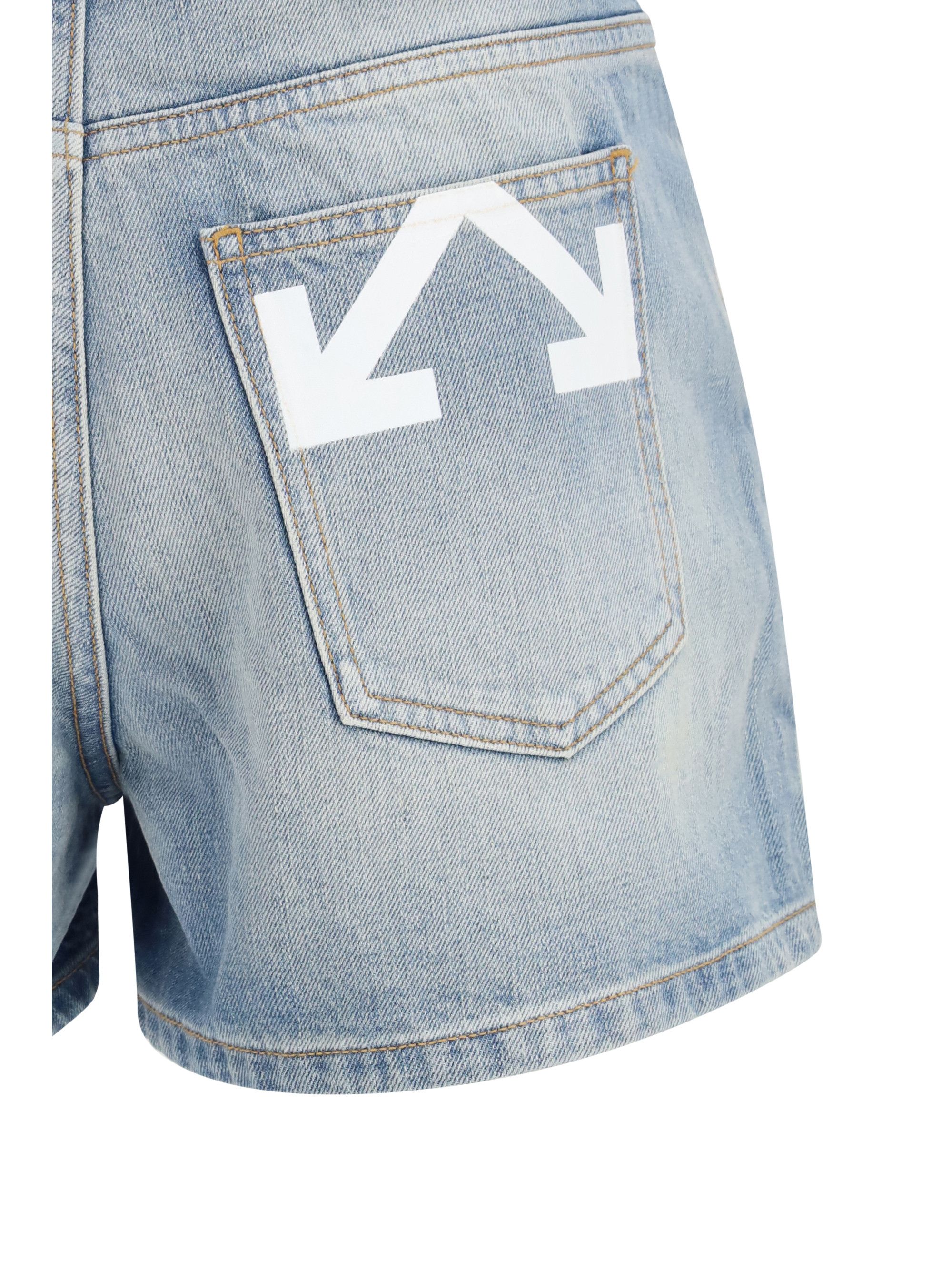 Off-White Doll Denim Shorts Size 26" / US 2 / IT 38 - 3 Thumbnail