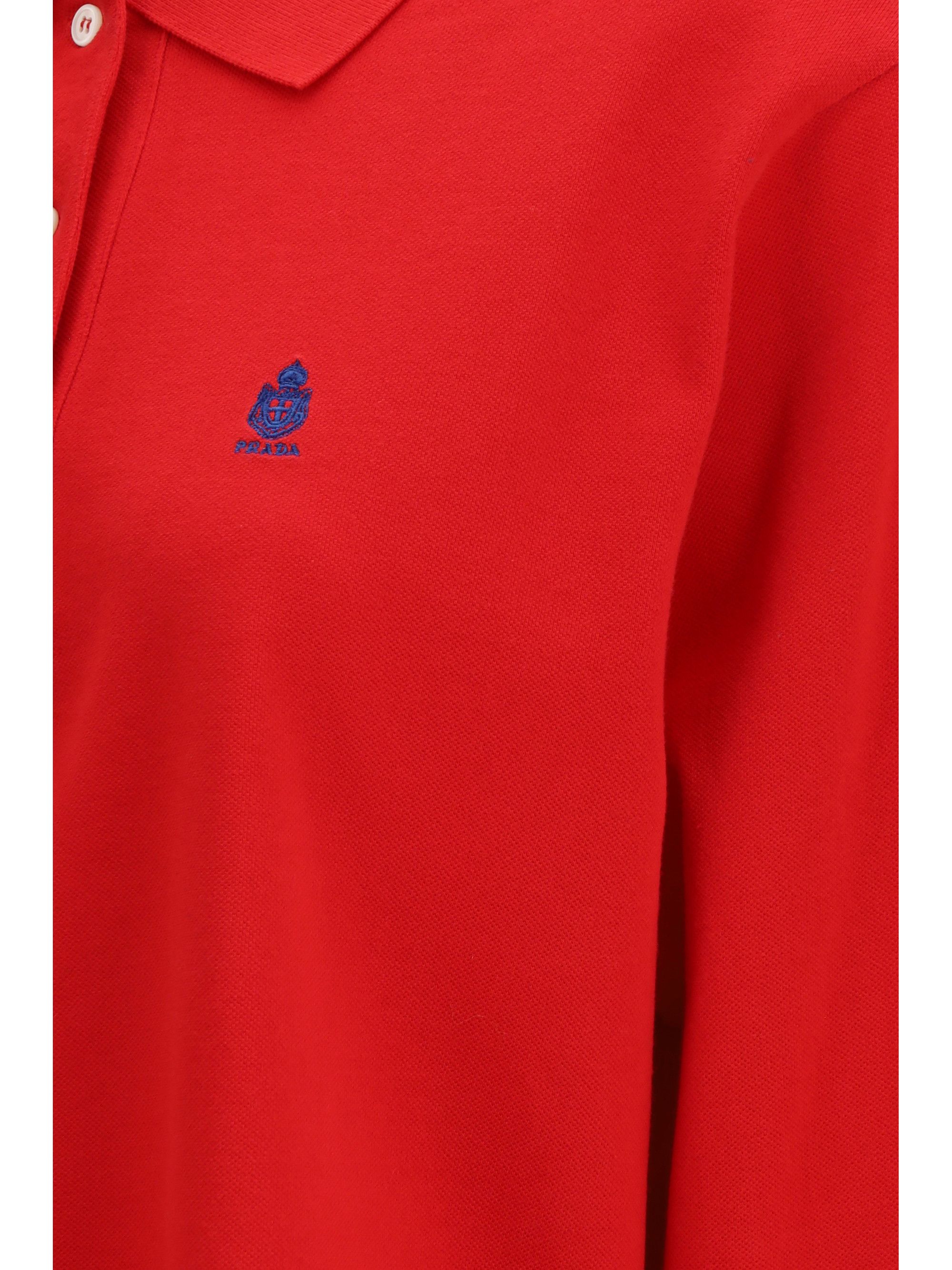 Prada Long-sleeve cotton piqué Polo Size M / US 6-8 / IT 42-44 - 3 Thumbnail