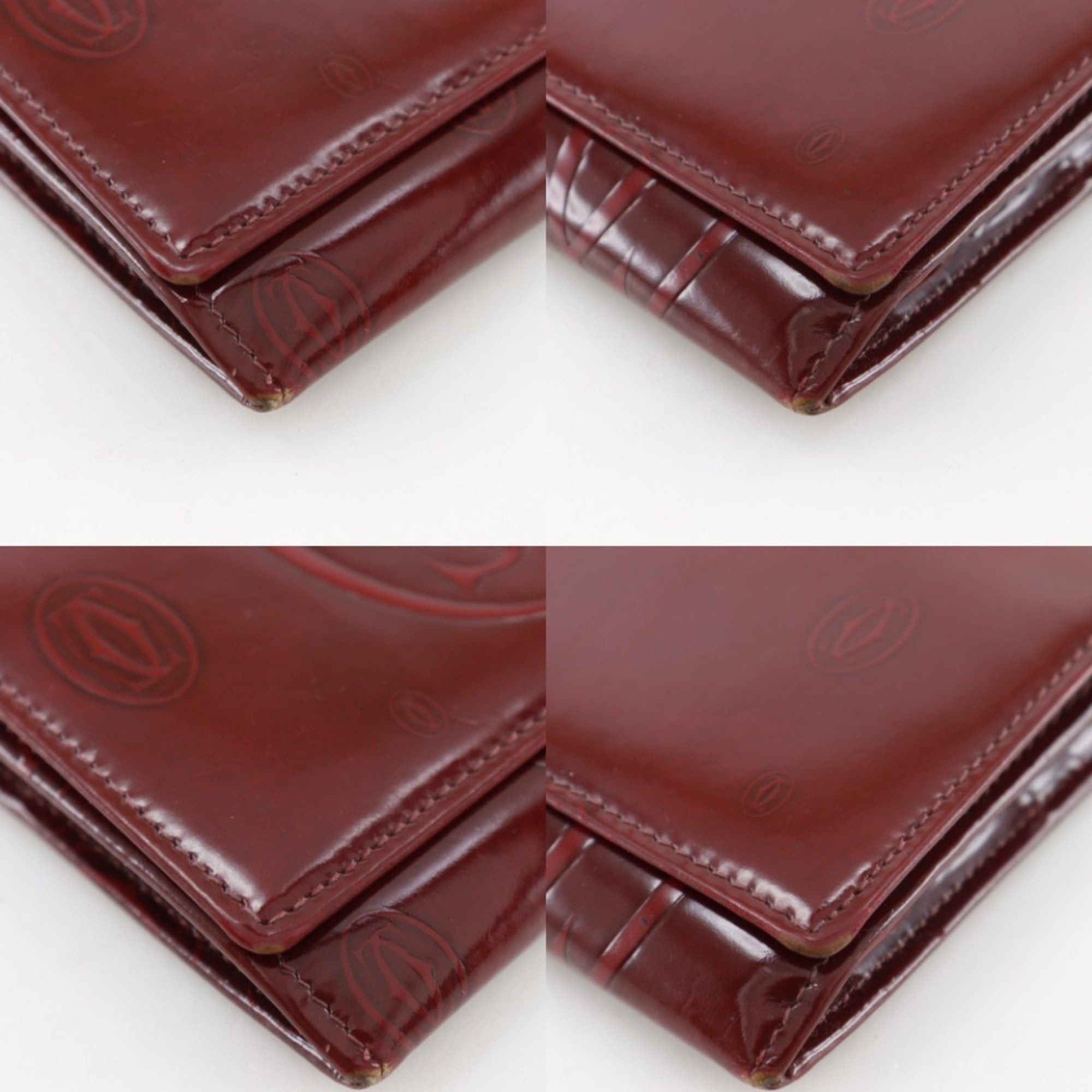 Cartier Cartier Happy Birthday Long Wallet CRL3000722 Patent Leather Bordeaux Snap Button Women's Size ONE SIZE - 4 Thumbnail