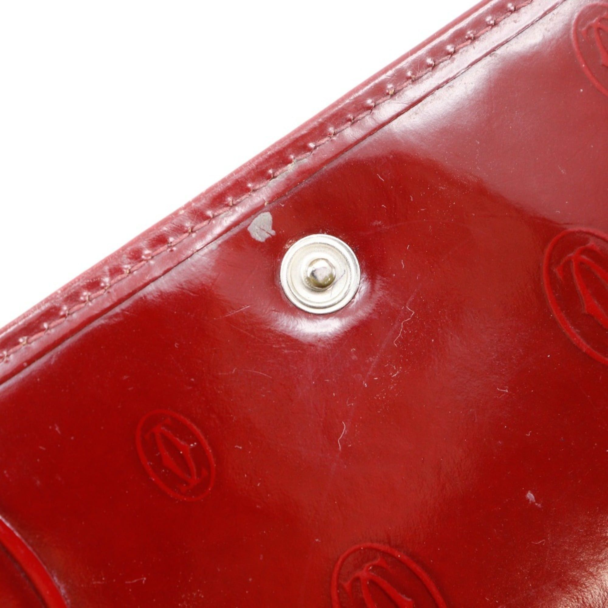 Cartier Cartier Happy Birthday Long Wallet CRL3000722 Patent Leather Bordeaux Snap Button Women's Size ONE SIZE - 13 Thumbnail