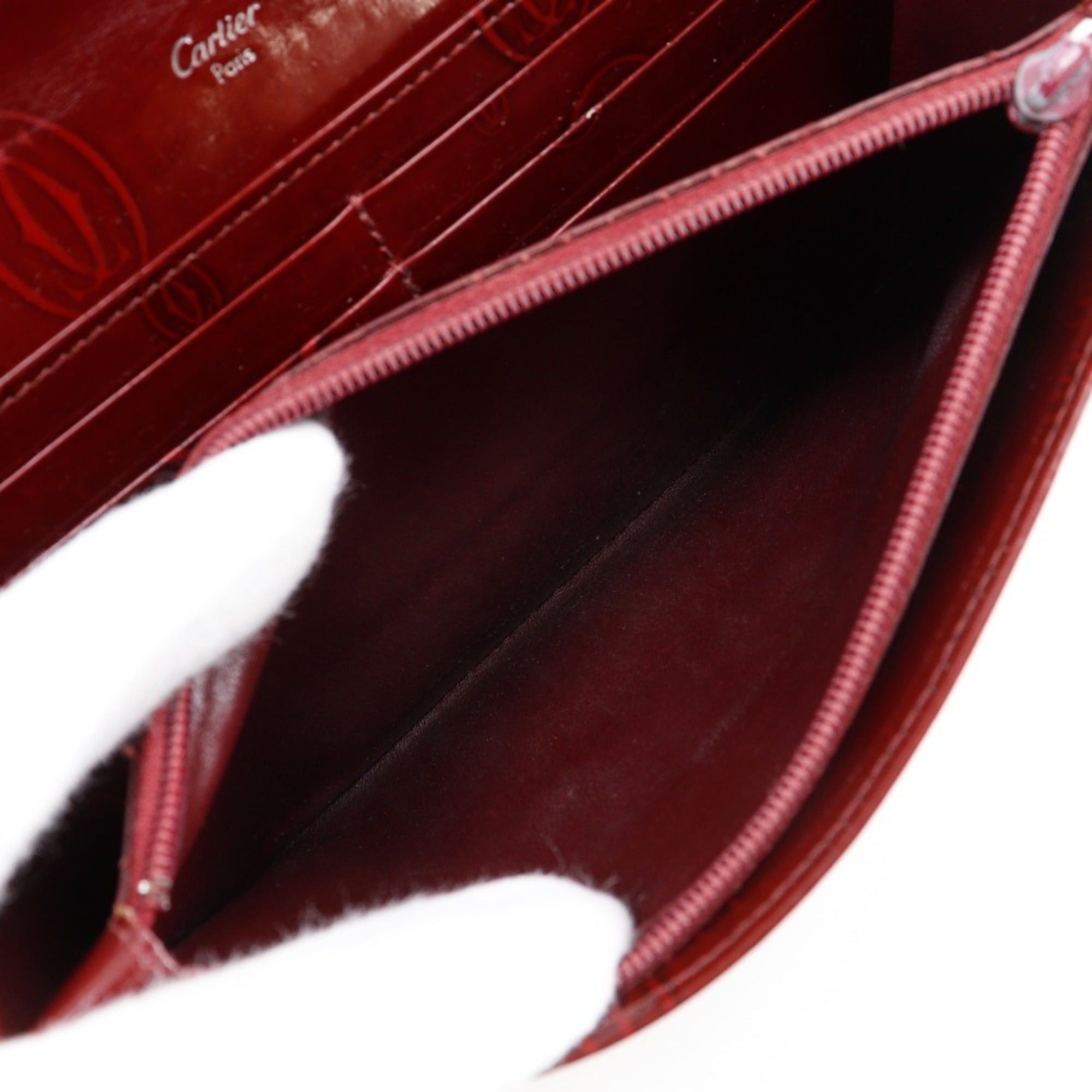 Cartier Cartier Happy Birthday Long Wallet CRL3000722 Patent Leather Bordeaux Snap Button Women's Size ONE SIZE - 7 Thumbnail