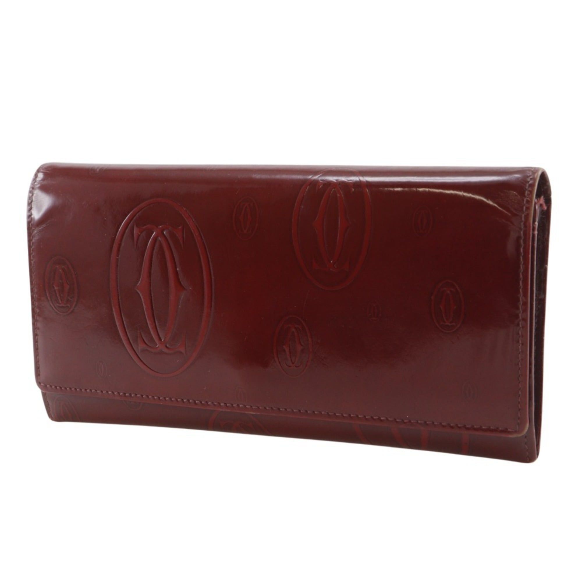 Cartier Cartier Happy Birthday Long Wallet CRL3000722 Patent Leather Bordeaux Snap Button Women's Size ONE SIZE - 2 Thumbnail