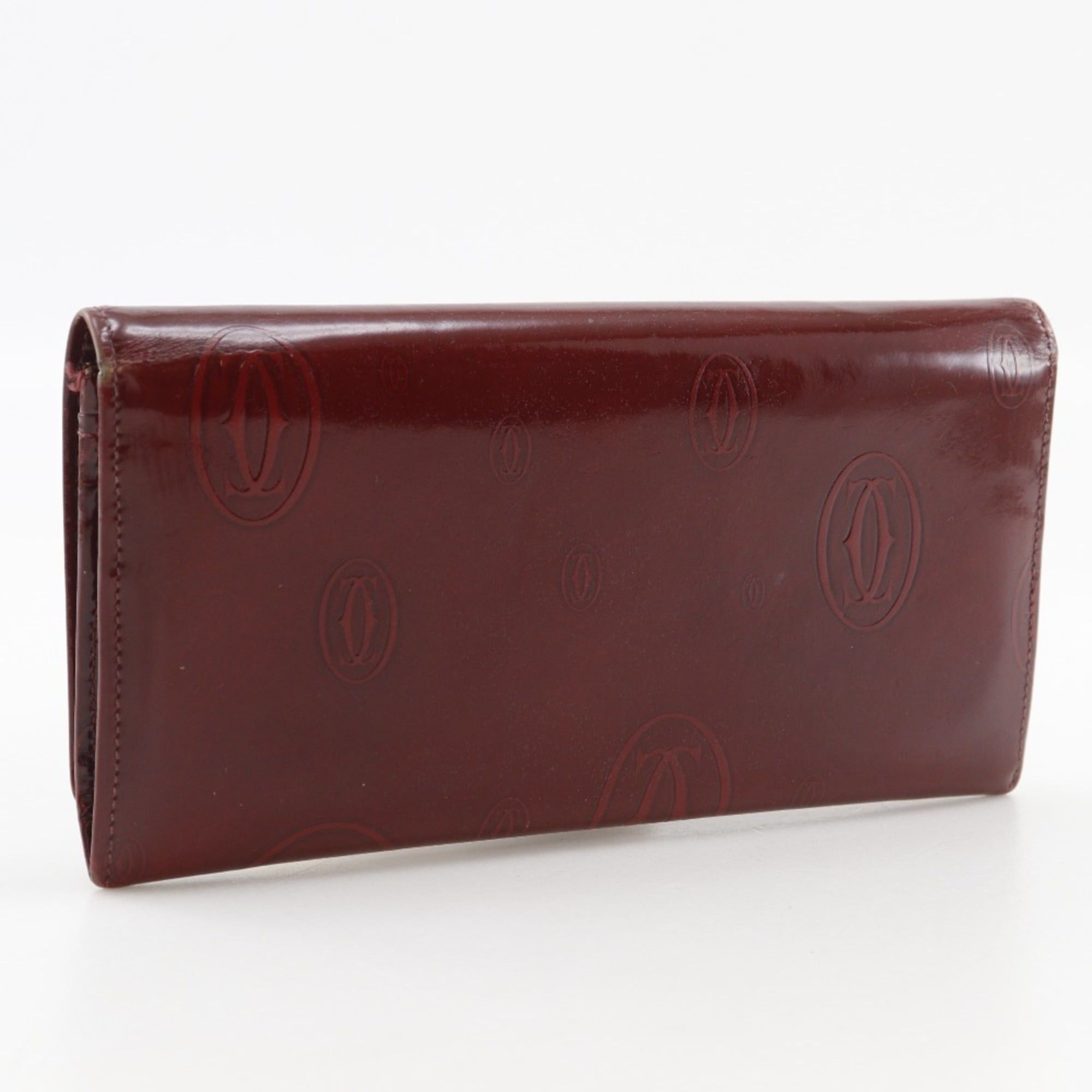 Cartier Cartier Happy Birthday Long Wallet CRL3000722 Patent Leather Bordeaux Snap Button Women's Size ONE SIZE - 3 Thumbnail