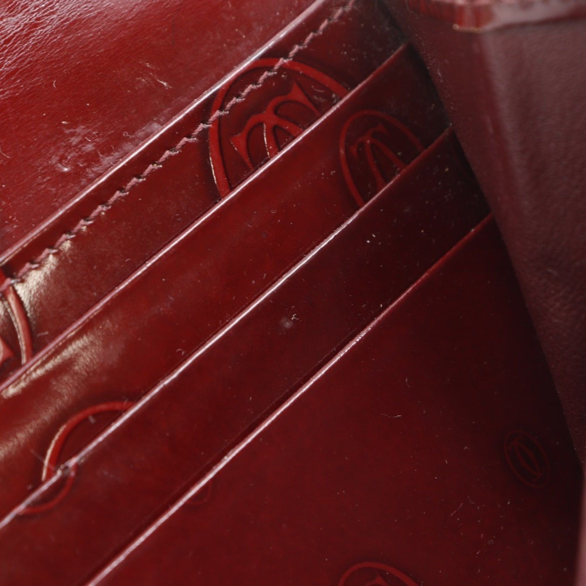 Cartier Cartier Happy Birthday Long Wallet CRL3000722 Patent Leather Bordeaux Snap Button Women's Size ONE SIZE - 12 Thumbnail