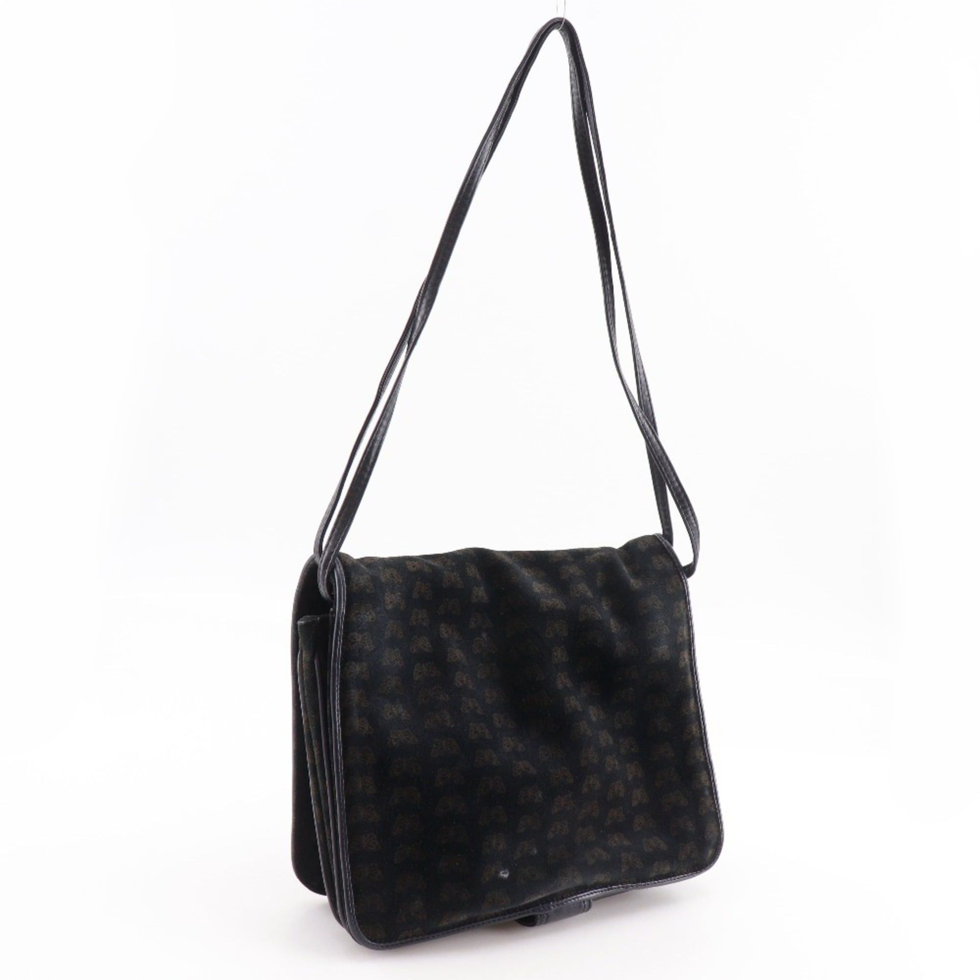 Bottega Veneta Bottega Veneta 2-Way Shoulder Tote Bag, Butterfly Pattern, Suede, Black, Design, 2-Way, A5 Size, Snap Button Closure, Women's Size ONE SIZE - 3 Thumbnail