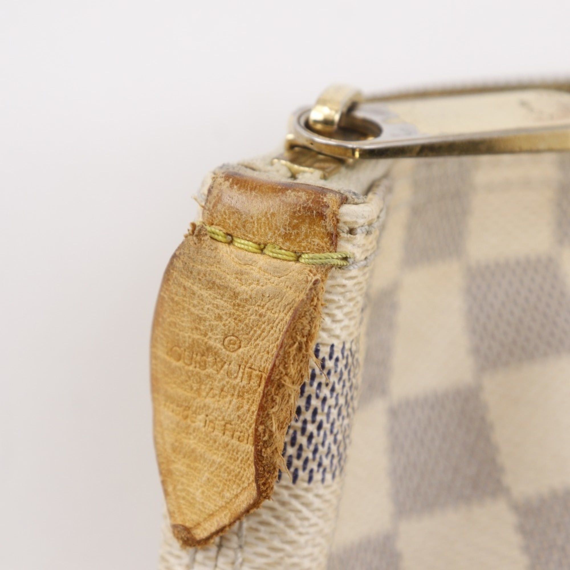 Louis Vuitton Louis Vuitton Saleya PM Handbag N51186 Damier Azur Canvas White A5 Zippered Women's Size ONE SIZE - 9 Thumbnail