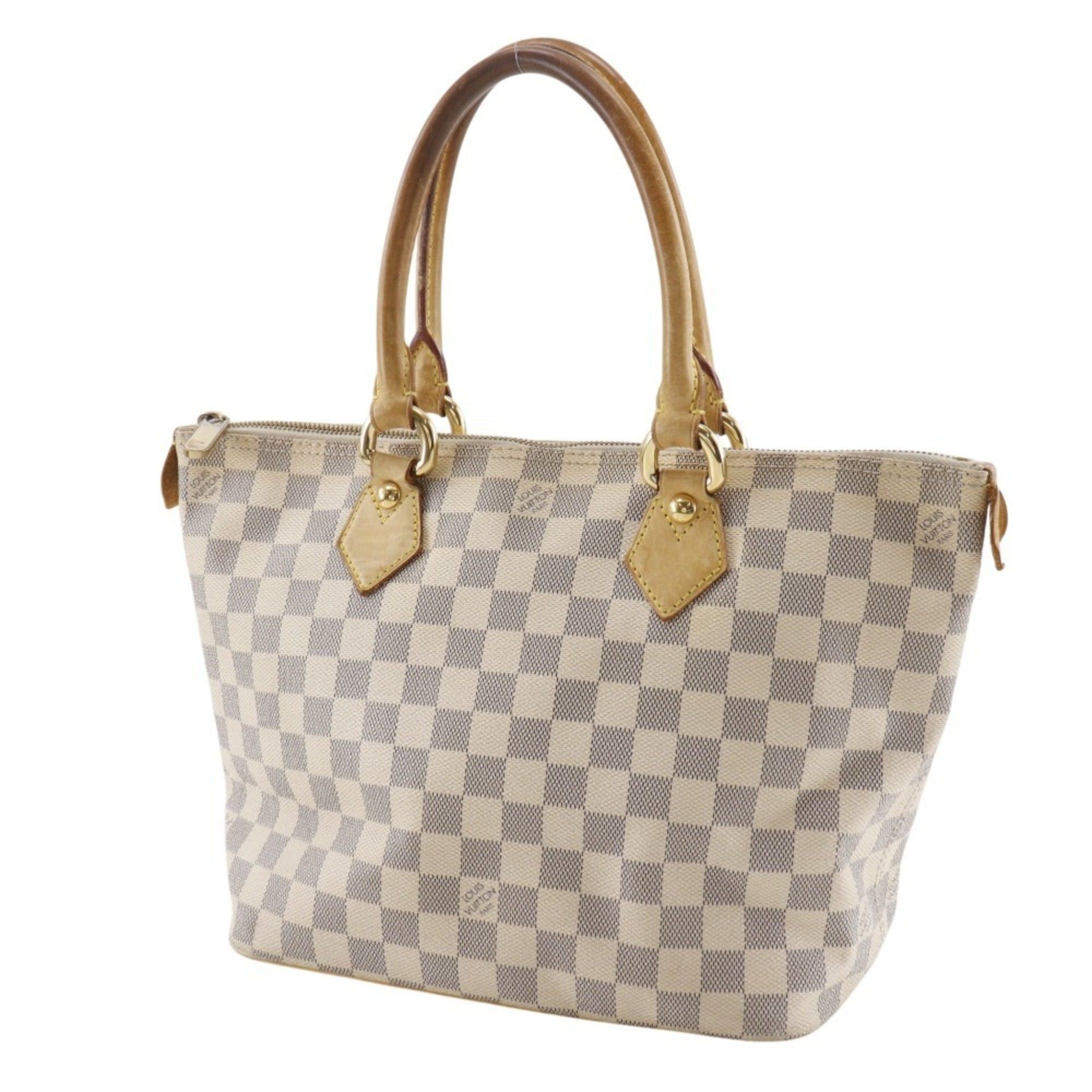 Louis Vuitton Louis Vuitton Saleya PM Handbag N51186 Damier Azur Canvas White A5 Zippered Women's Size ONE SIZE - 2 Thumbnail