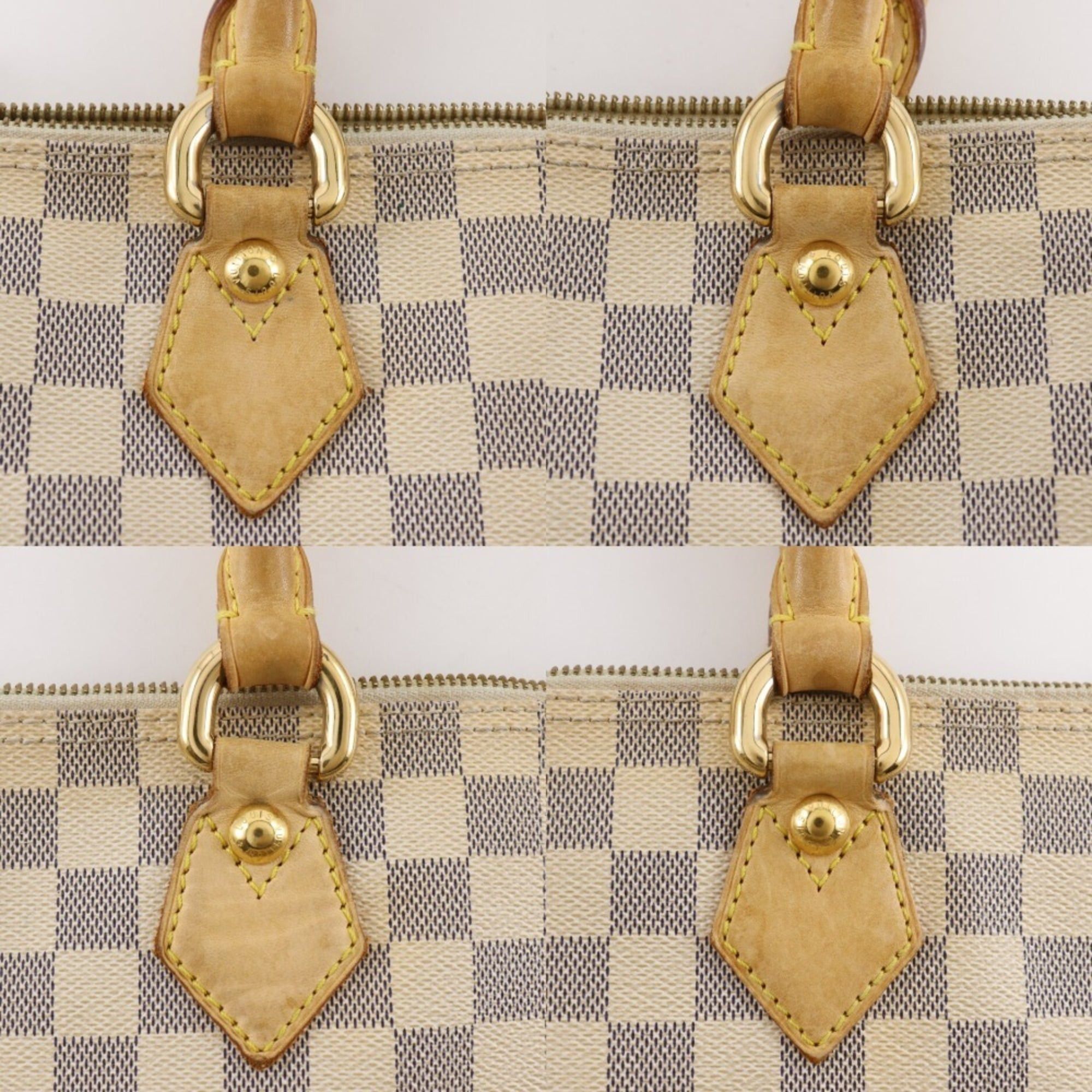 Louis Vuitton Louis Vuitton Saleya PM Handbag N51186 Damier Azur Canvas White A5 Zippered Women's Size ONE SIZE - 11 Thumbnail