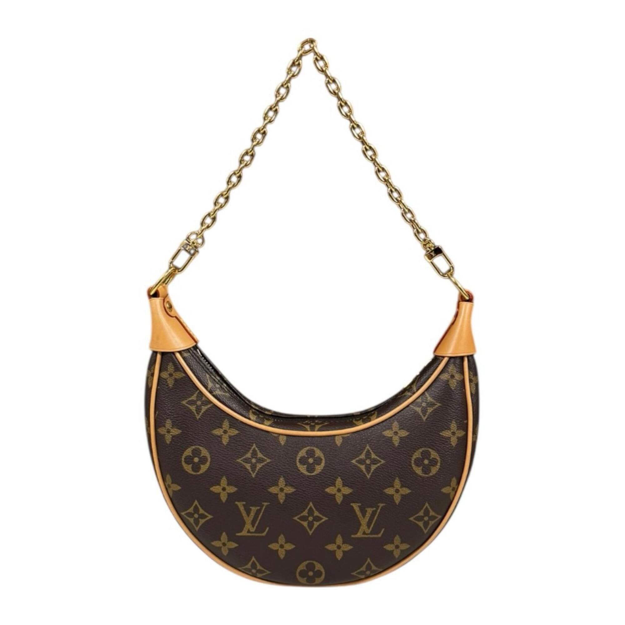Louis Vuitton Louis Vuitton Loop Monogram Shoulder Bag, Canvas M81098 Brown, Women's, Pre-owned, 2-way Size ONE SIZE - 3 Thumbnail