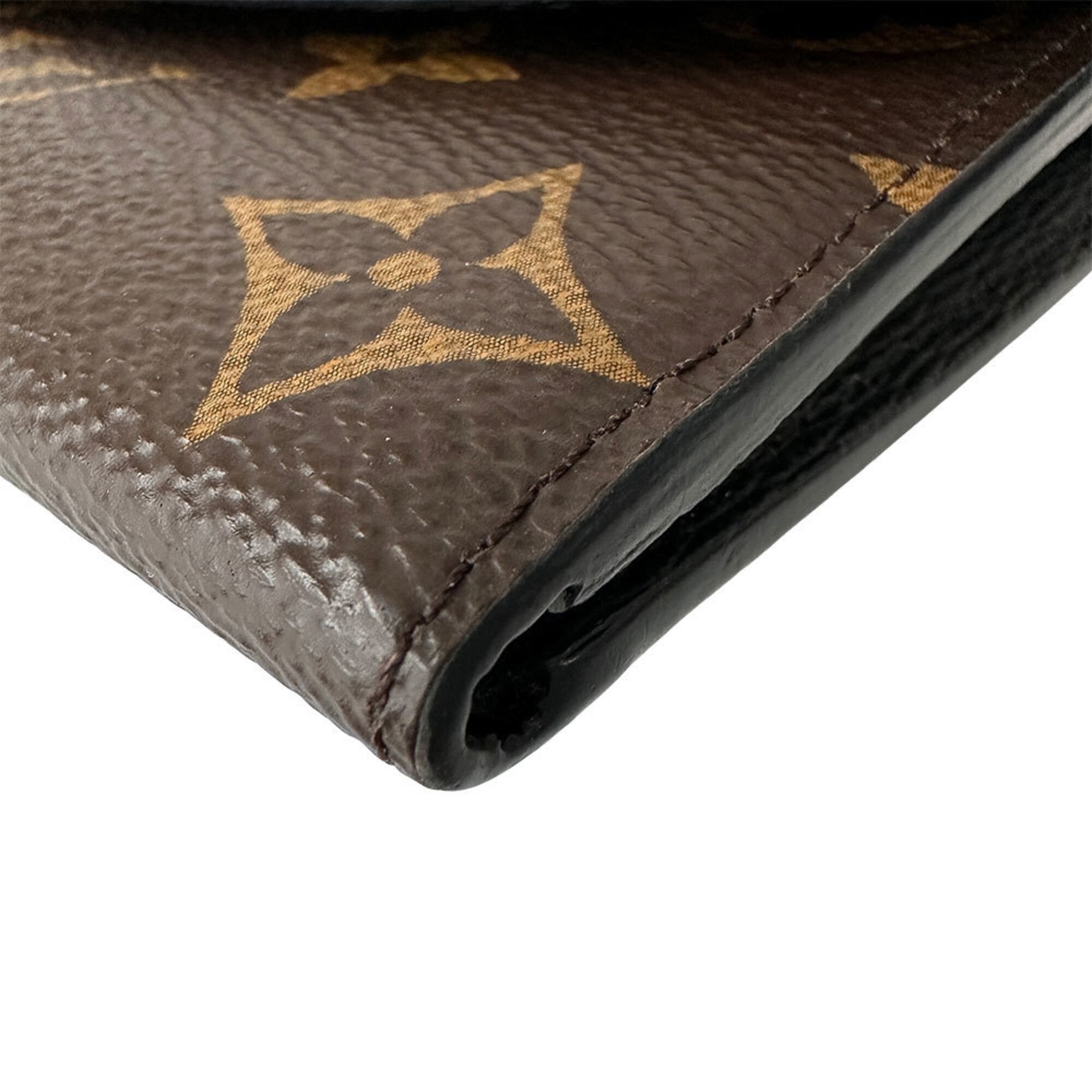 Louis Vuitton Louis Vuitton Women's Monogram Reverse Wallet, Long Canvas Portefeuille Emilie, Reverse, M82157, Brown/Beige Size ONE SIZE - 4 Thumbnail