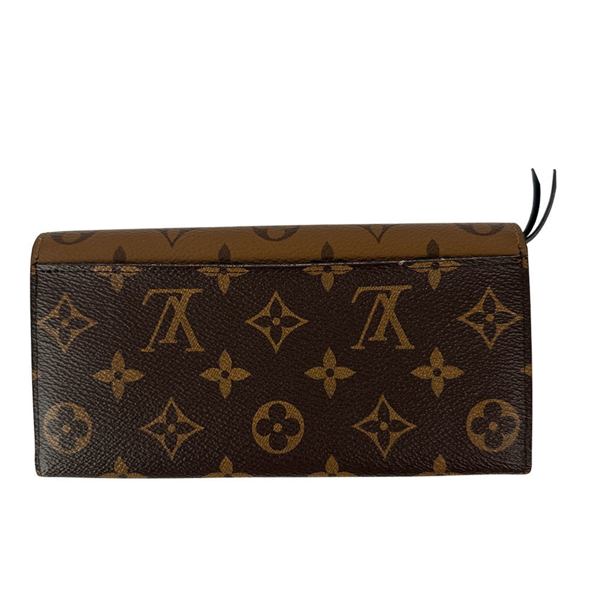 Louis Vuitton Louis Vuitton Women's Monogram Reverse Wallet, Long Canvas Portefeuille Emilie, Reverse, M82157, Brown/Beige Size ONE SIZE - 2 Thumbnail