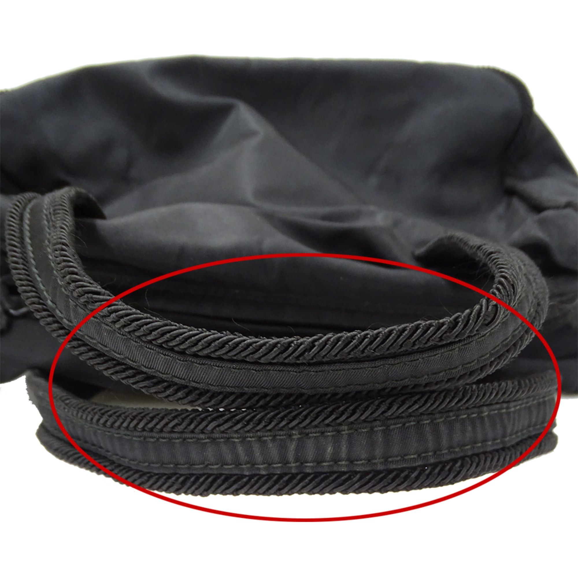 Prada Prada handbag for women, brand name handbag, Tessuto nylon, beads, black, B3764, perfect going out. Size ONE SIZE - 13 Thumbnail
