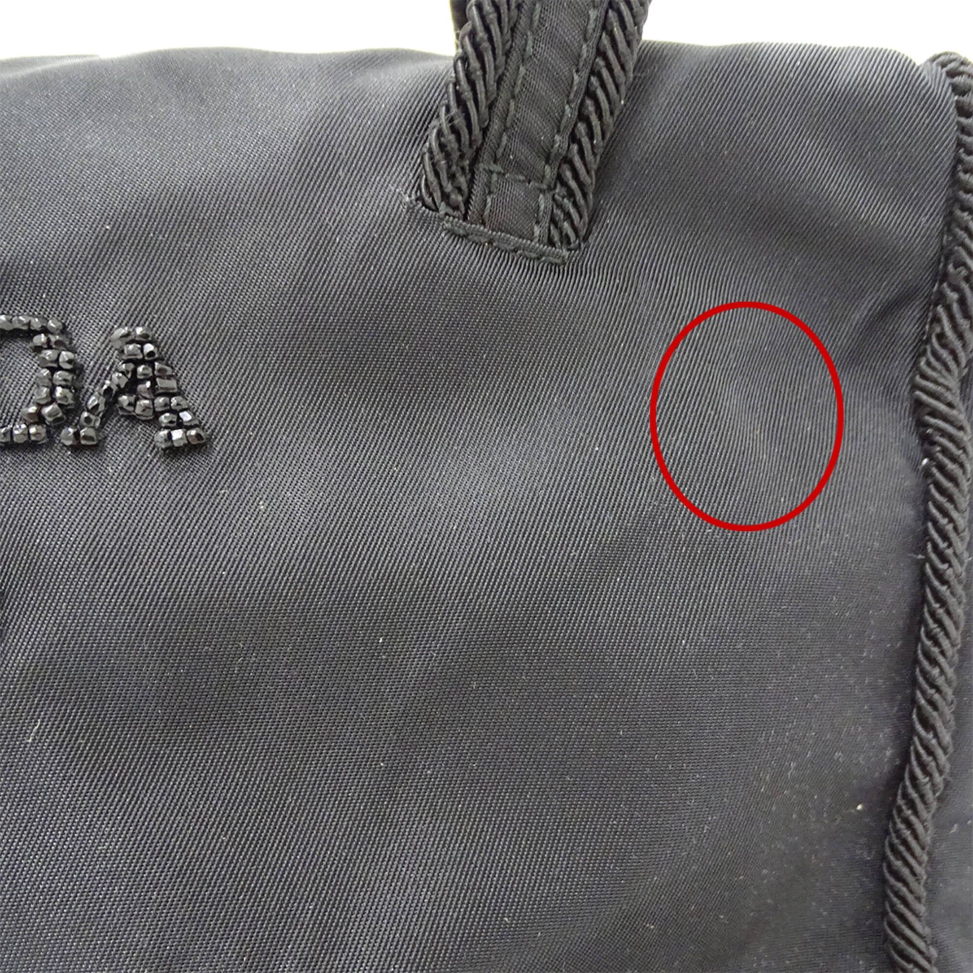 Prada Prada handbag for women, brand name handbag, Tessuto nylon, beads, black, B3764, perfect going out. Size ONE SIZE - 8 Thumbnail