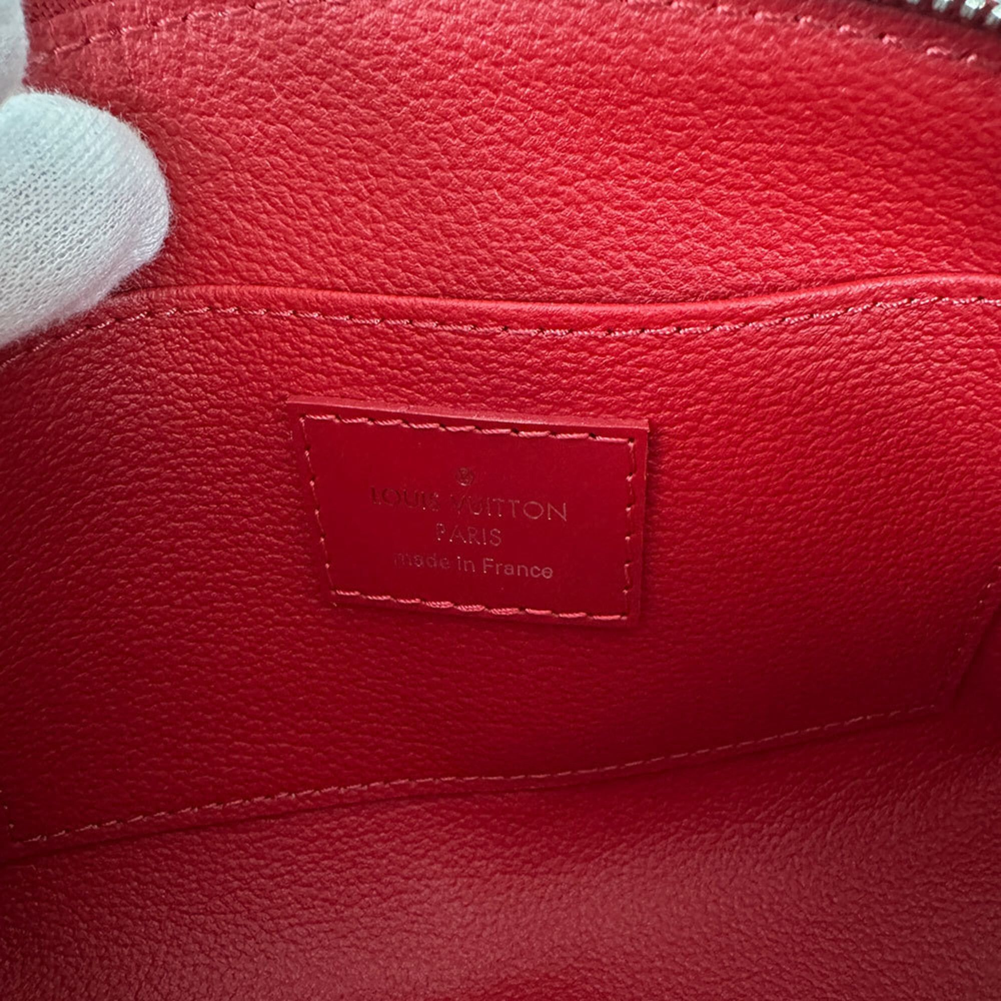 Louis Vuitton Louis Vuitton Handbag Pouch Epi Leather Women's Brand Cosmetic Pochette Castilian Red M41114 Size ONE SIZE - 10 Thumbnail
