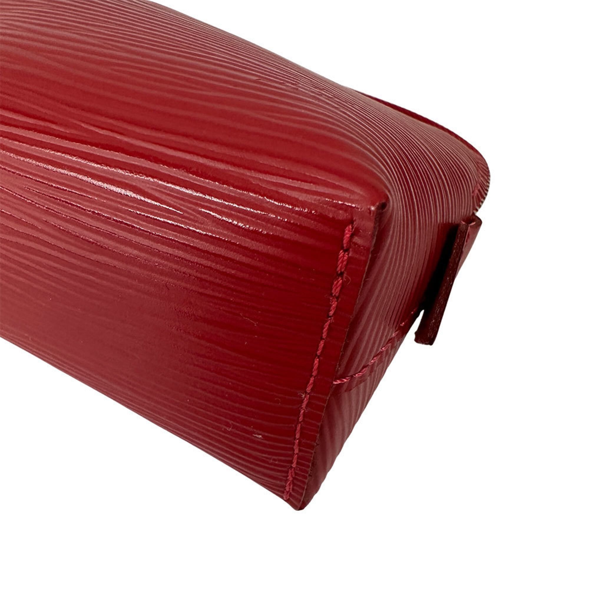 Louis Vuitton Louis Vuitton Handbag Pouch Epi Leather Women's Brand Cosmetic Pochette Castilian Red M41114 Size ONE SIZE - 5 Thumbnail