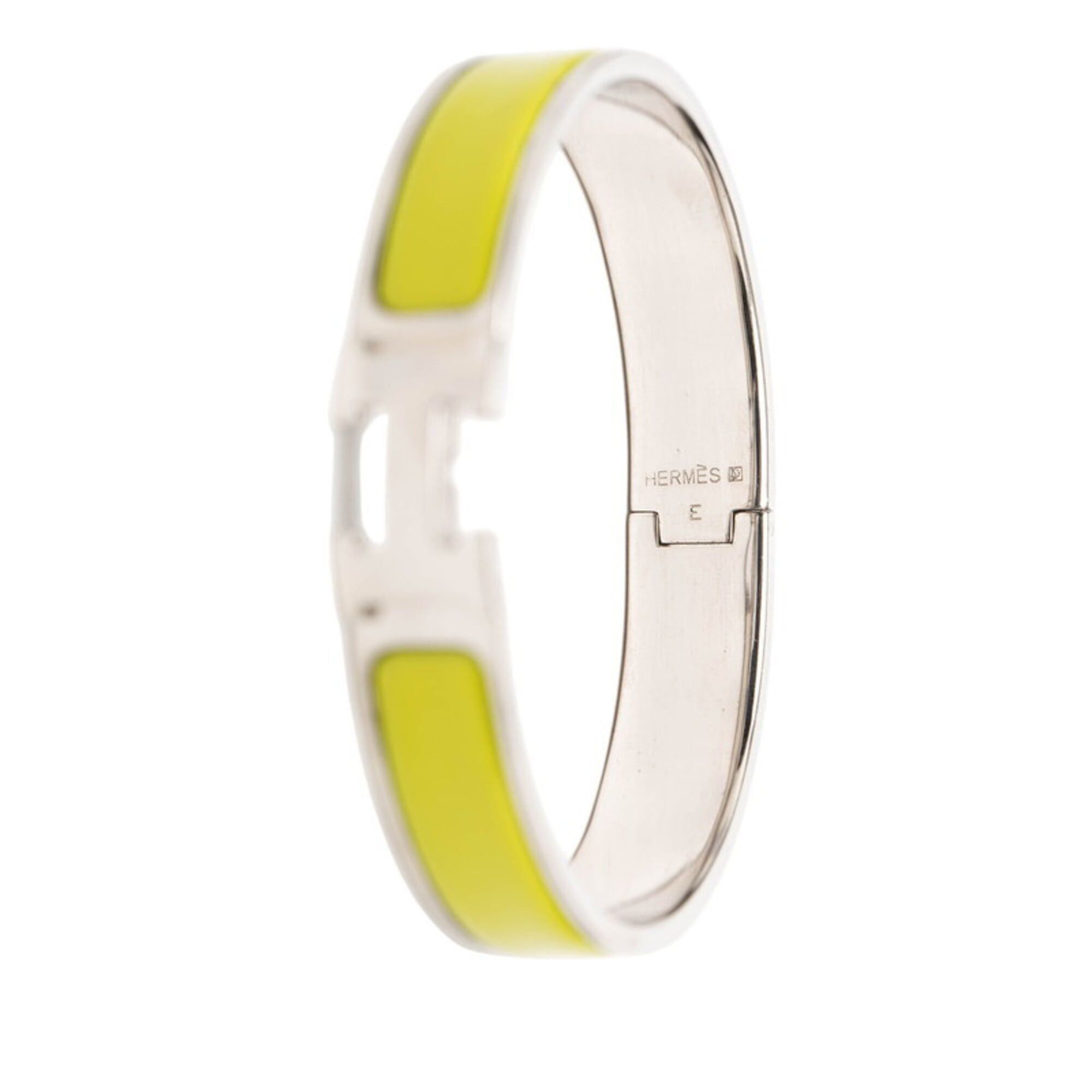 Hermes Click H GM Bracelet, Anise Green, Silver Hardware  display picture 3