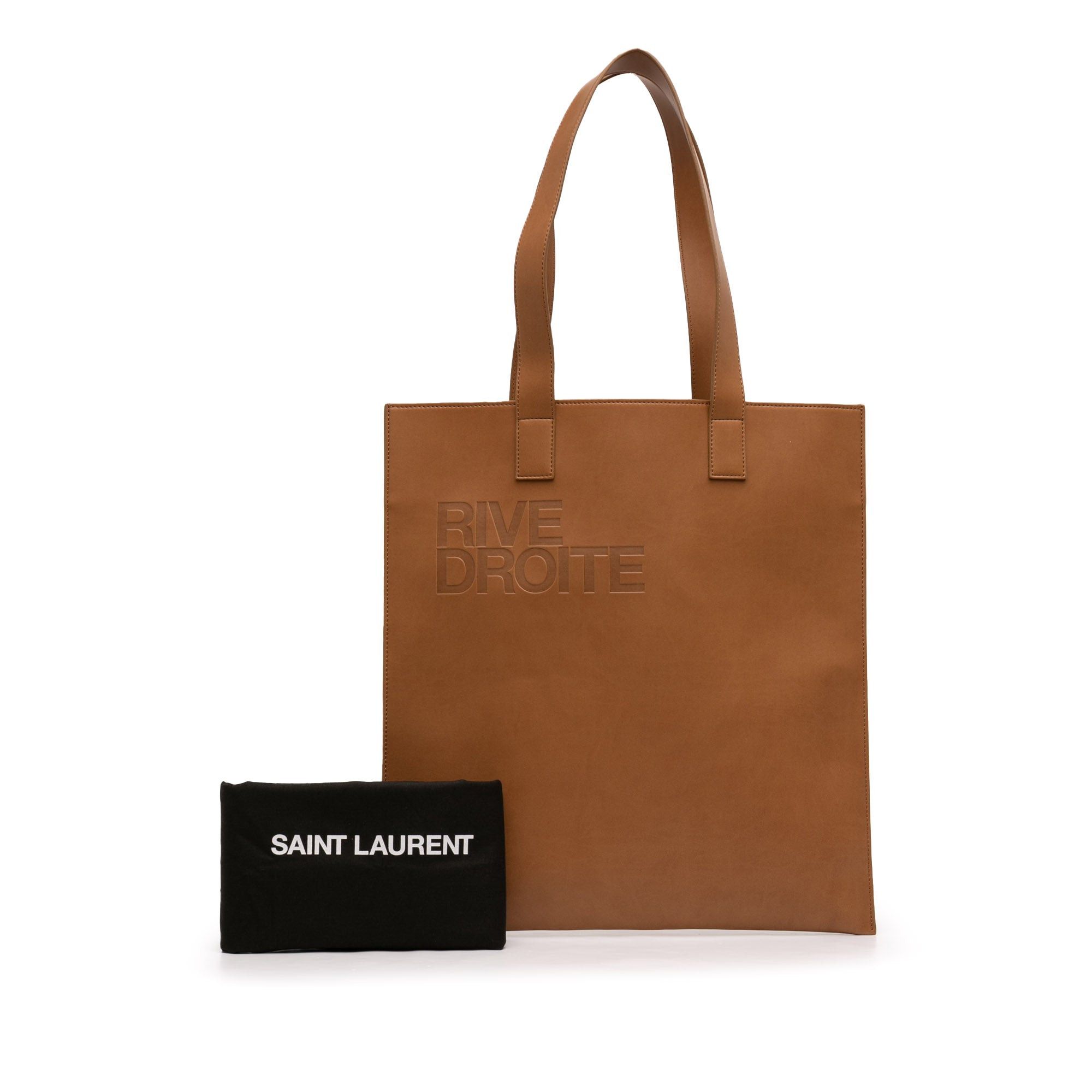 Saint Laurent Paris Vegan Leather Rive Droite Tote Size ONE SIZE - 11 Thumbnail