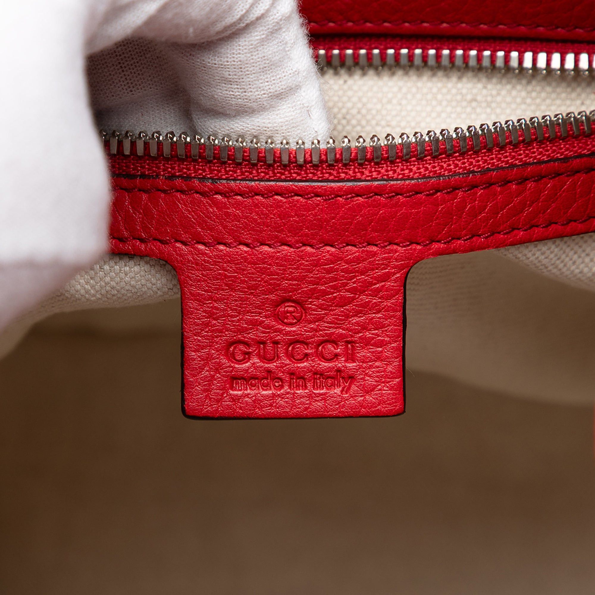 Gucci Small Pebbled Calfskin Soho Drawstring Backpack Size ONE SIZE - 5 Thumbnail