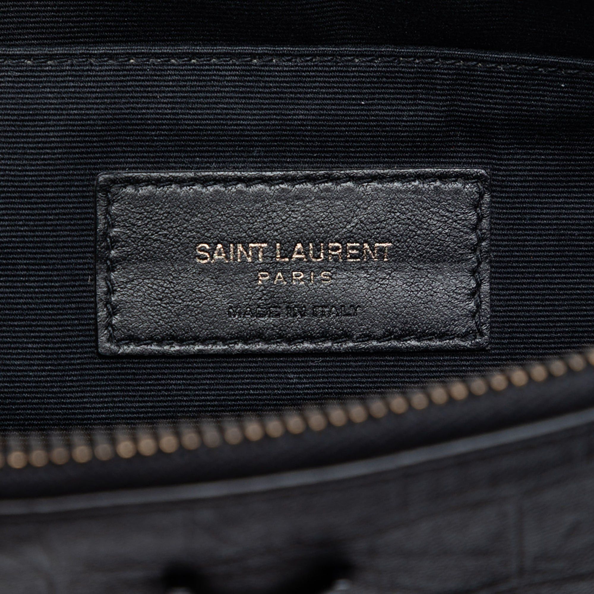 Saint Laurent Paris Croc Embossed Leather Monogram Clutch Size ONE SIZE - 5 Thumbnail
