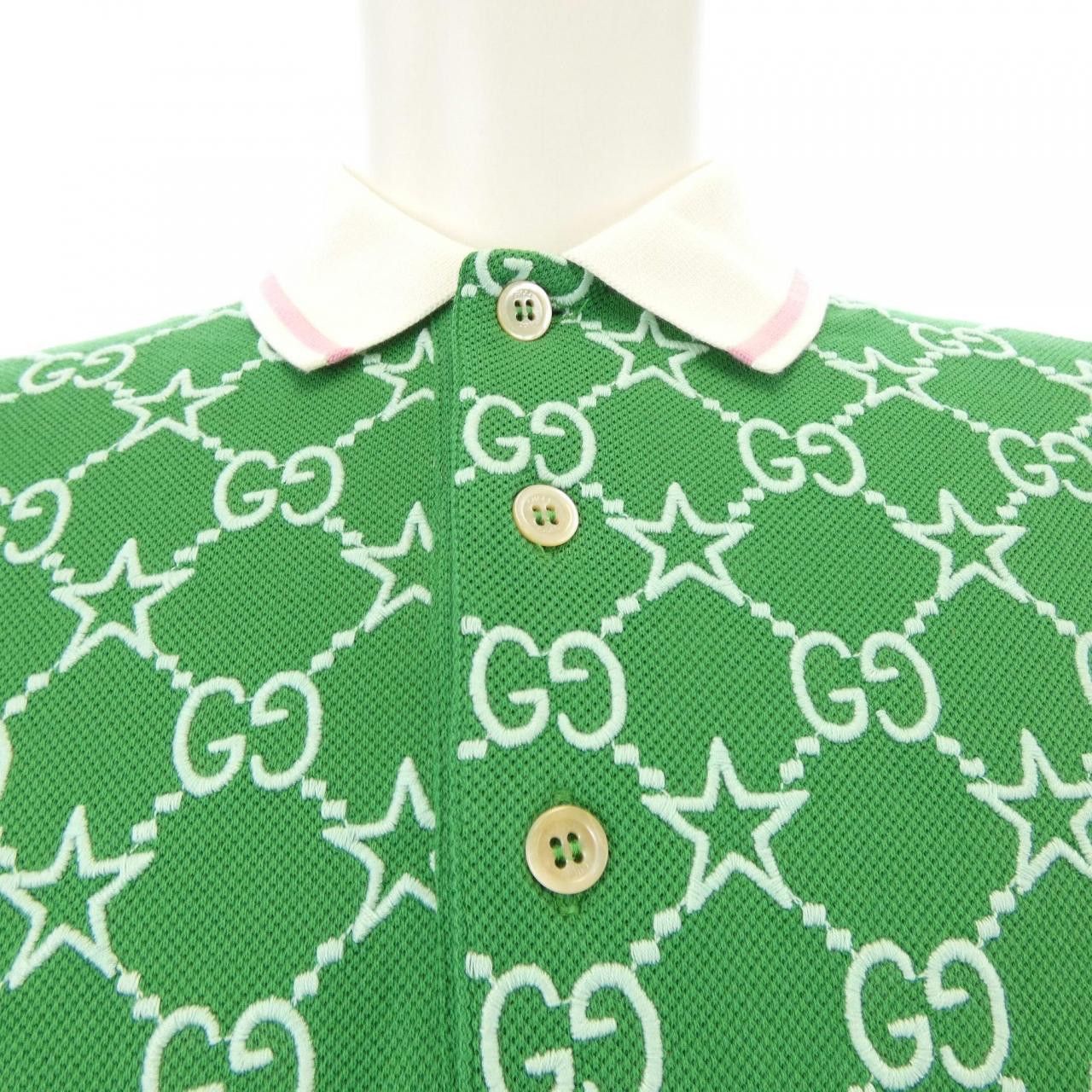 Gucci Gucci Gucci GG Stretch Cotton Polo Shirt Textile T-Shirts 696071XJEE9 DUTY FREE for USA Size ONE SIZE - 5 Thumbnail