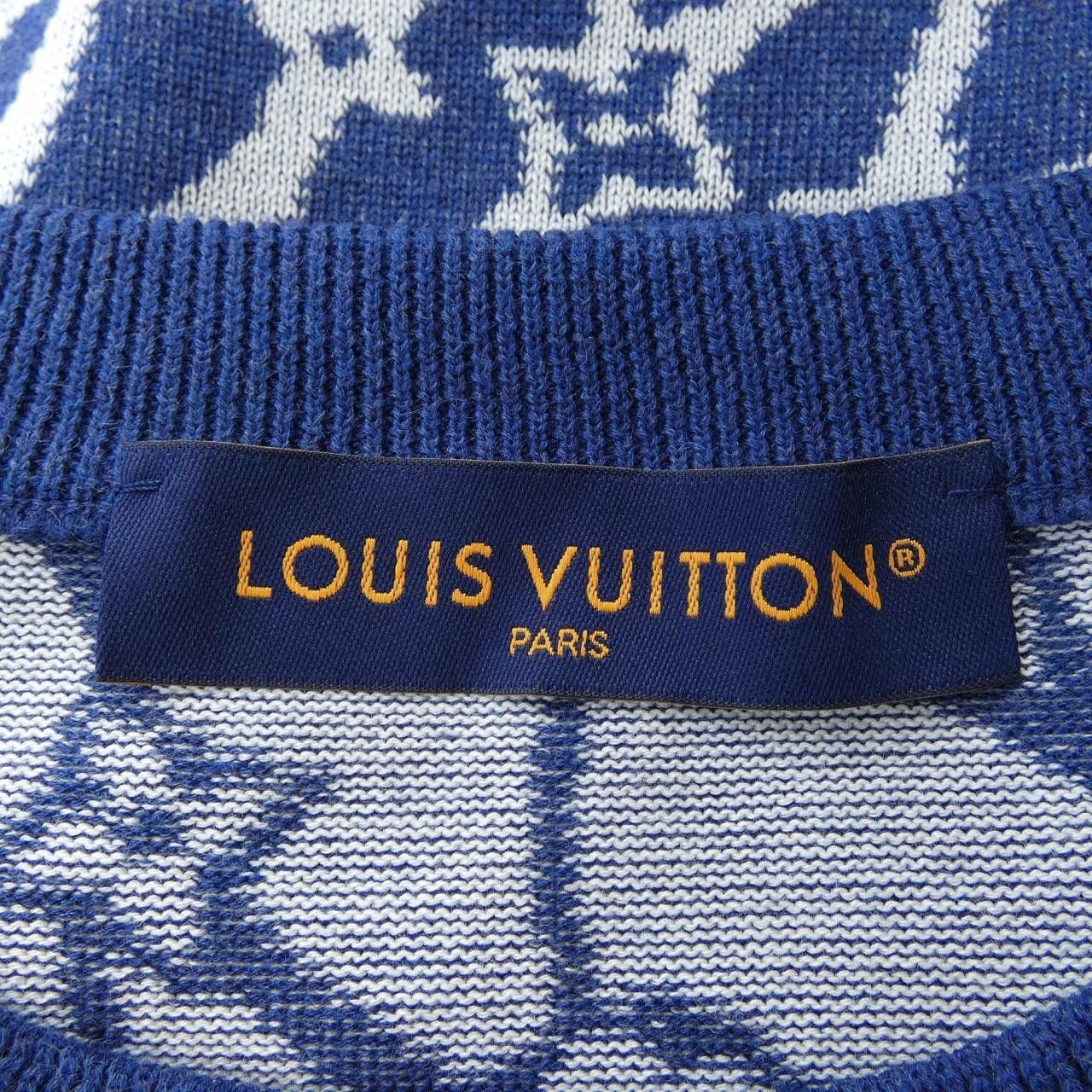 Louis Vuitton Louis Vuitton Louis Vuitton Cotton Short Sleeve Crew Neck Knit Textile Tops HRN16WAUR DUTY FREE for USA Size ONE SIZE - 4 Thumbnail