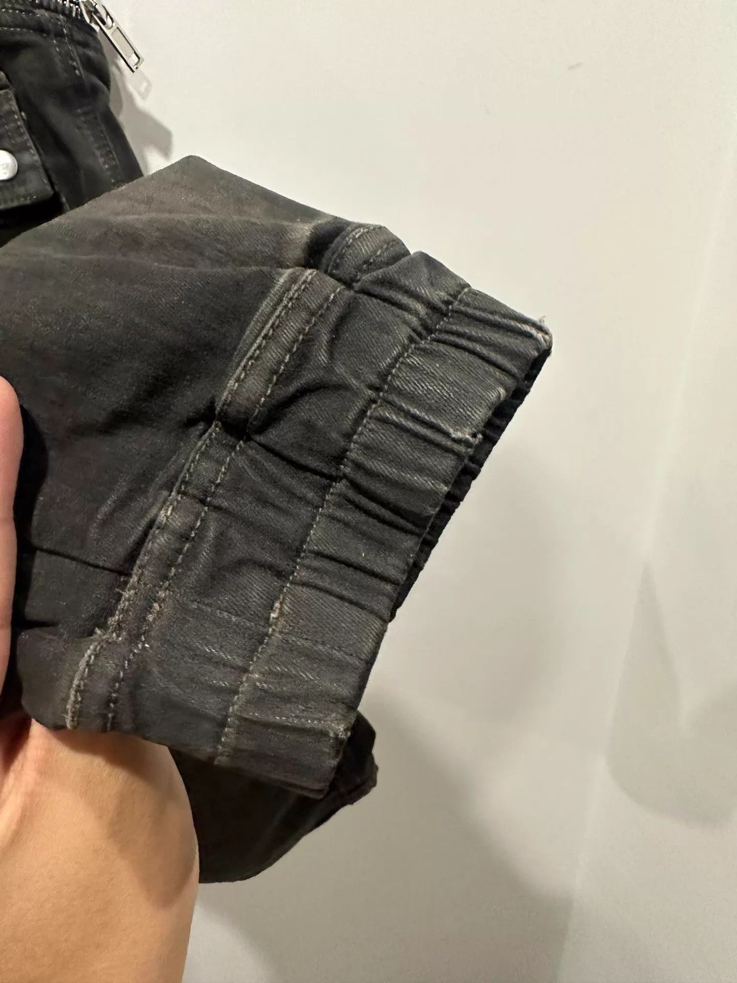 Rick Owens Gray Denim Pants with Asymmetrical Zipper and Cargo Pockets Size US 32 / EU 48 - 3 Thumbnail