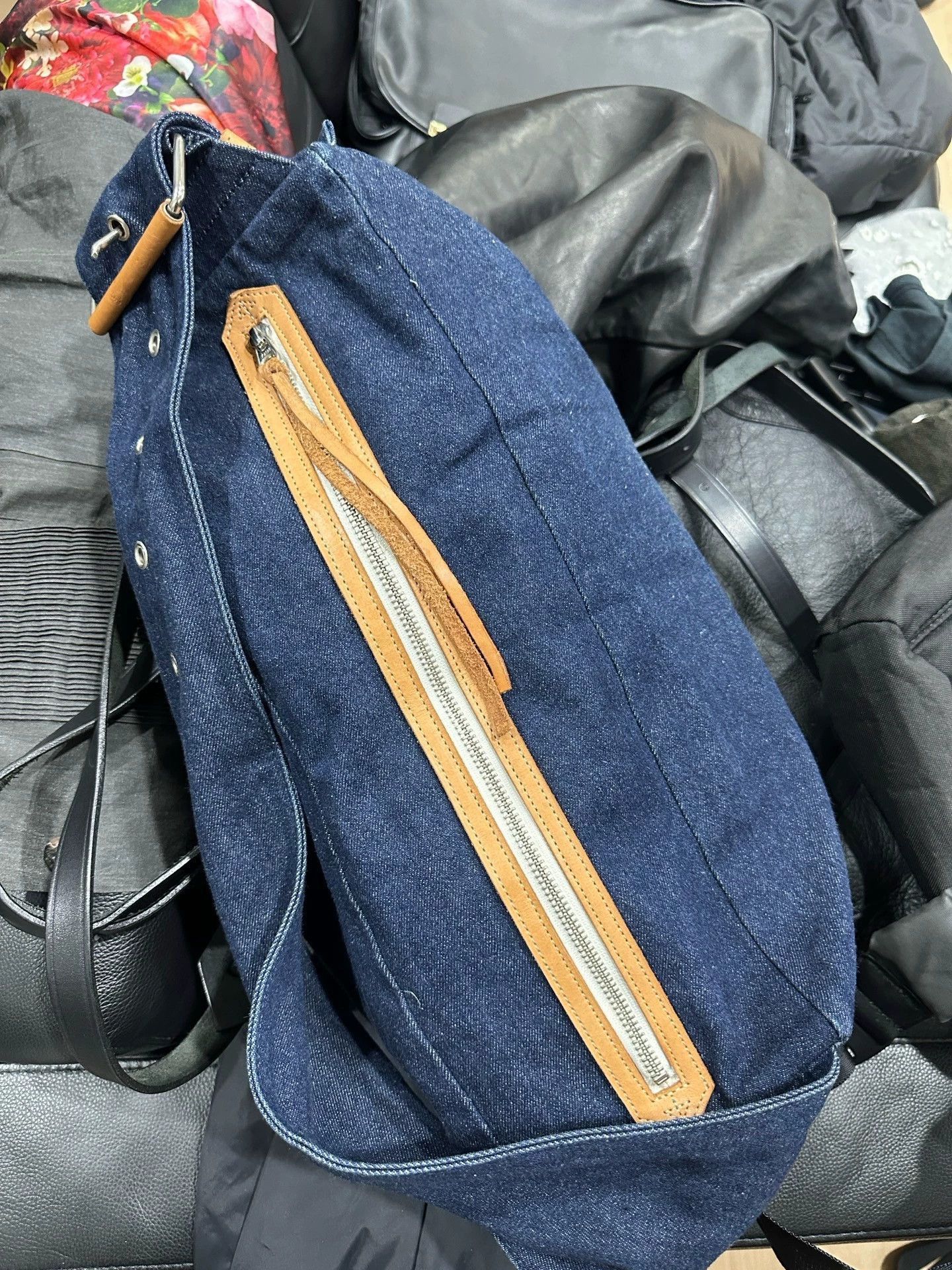 Yohji Yamamoto Blue Denim Crossbody Shoulder Bag Size ONE SIZE - 6 Thumbnail