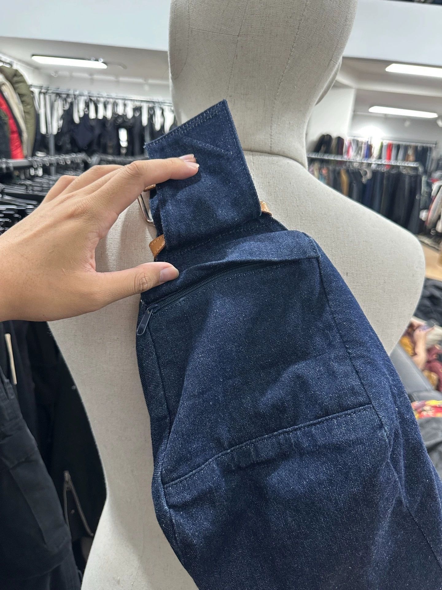 Yohji Yamamoto Blue Denim Crossbody Shoulder Bag Size ONE SIZE - 5 Thumbnail