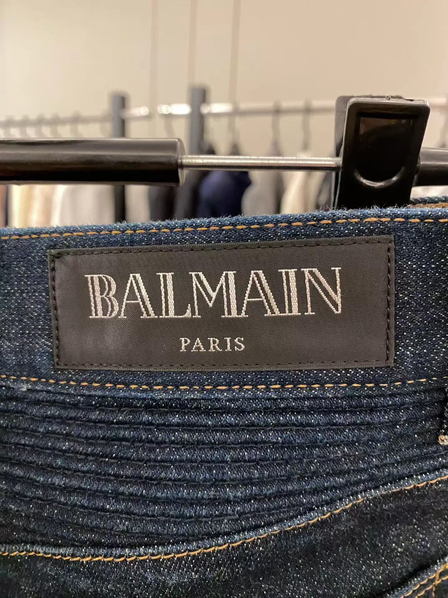 Balmain Blue Denim Moto-Style Jeans Size US 32 / EU 48 - 3 Thumbnail