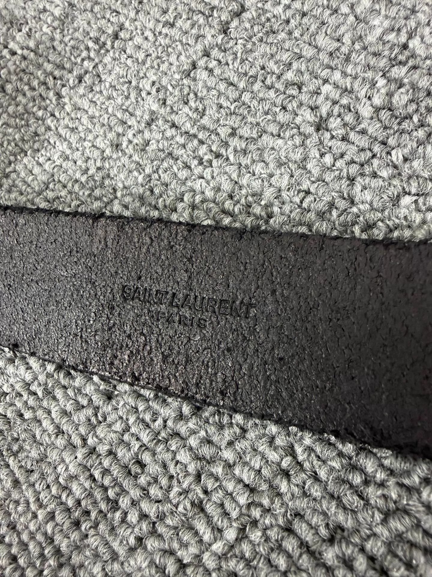 Saint Laurent Paris Black Leather Belt with Gold Buckle Size ONE SIZE - 6 Thumbnail