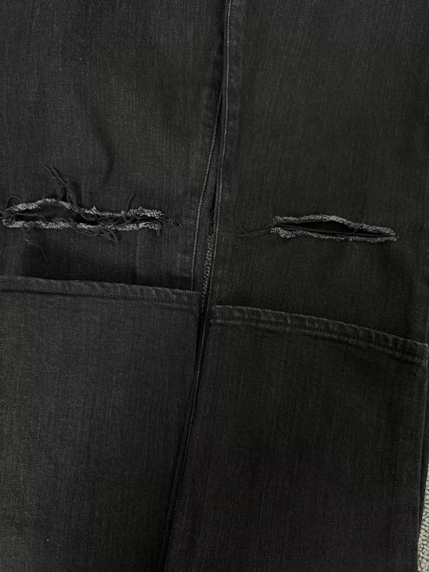 Saint Laurent Paris Black Ripped Denim Jeans Size US 32 / EU 48 - 5 Thumbnail