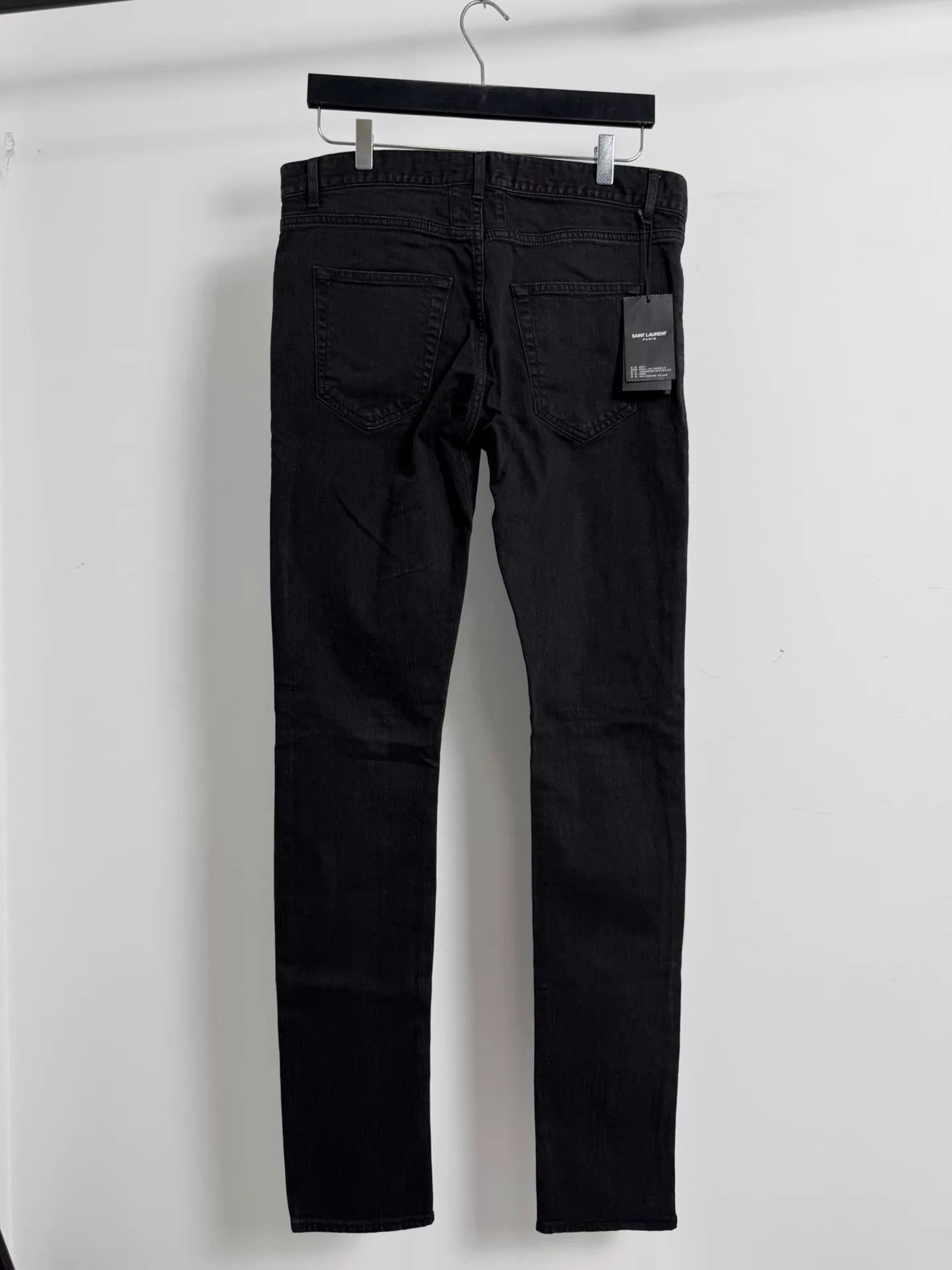 Saint Laurent Paris Black Ripped Denim Jeans Size US 32 / EU 48 - 2 Thumbnail