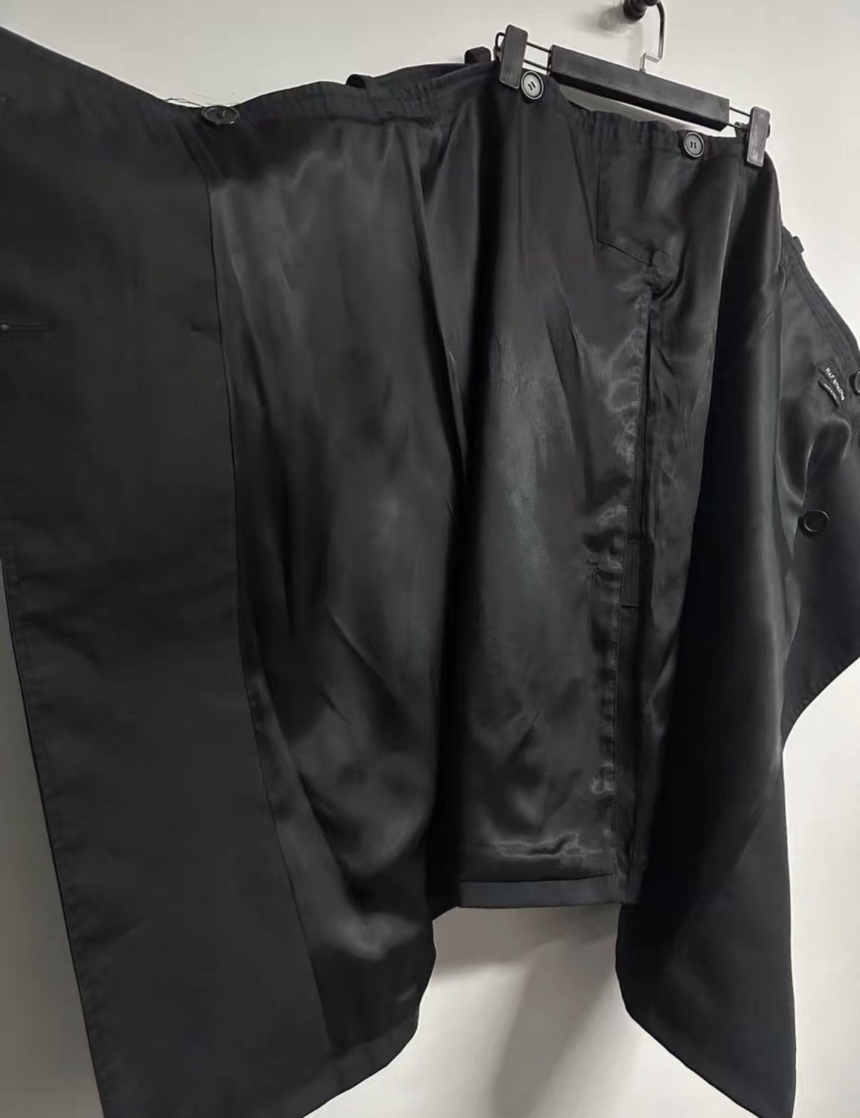 Raf Simons Black Belted Button-Front Midi Skirt Size US 32 / EU 48 - 5 Thumbnail