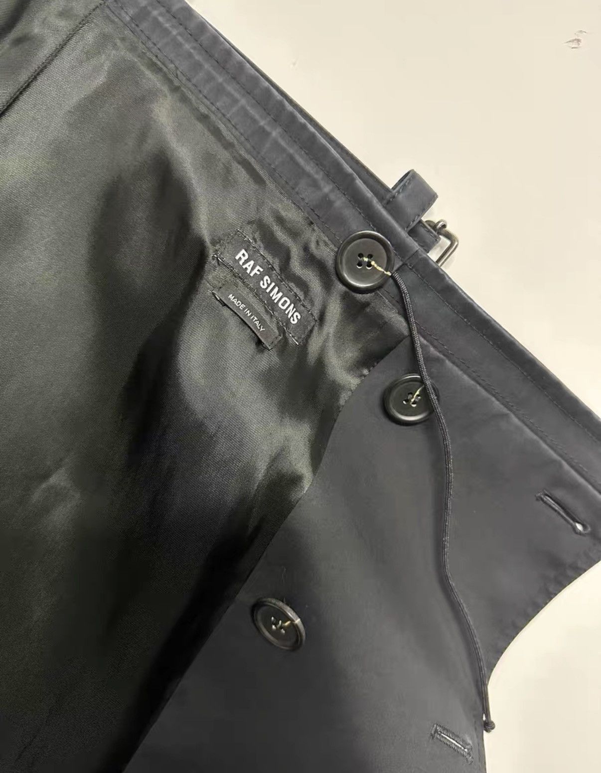 Raf Simons Black Belted Button-Front Midi Skirt Size US 32 / EU 48 - 7 Thumbnail