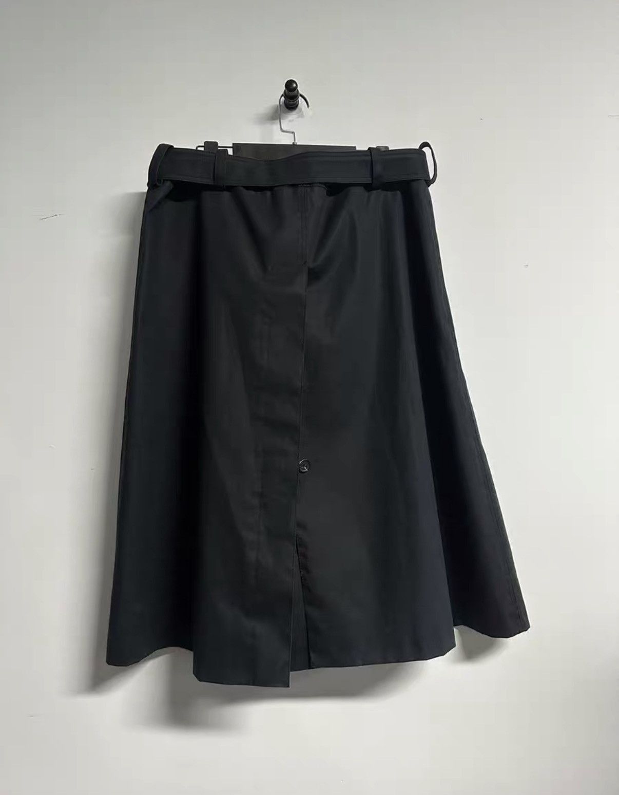 Raf Simons Black Belted Button-Front Midi Skirt Size US 32 / EU 48 - 3 Thumbnail