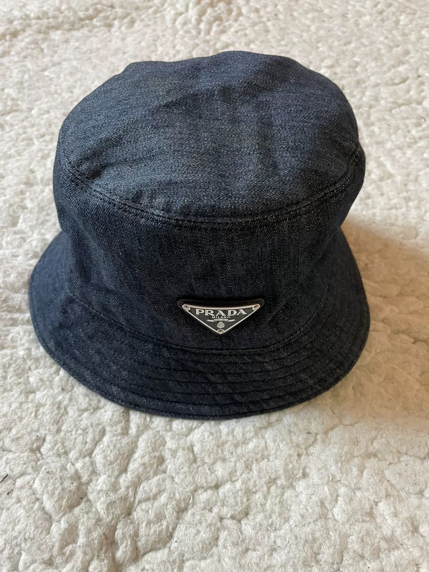 Prada Prada Denim Bucket Hat L Size ONE SIZE - 2 Thumbnail