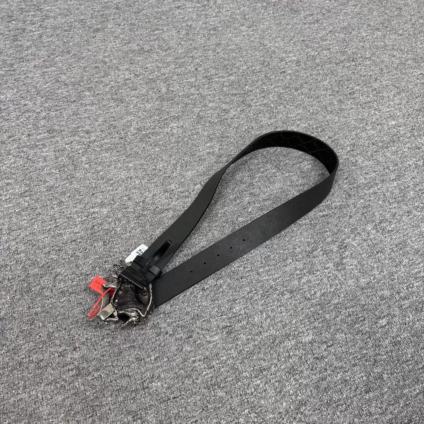 Gucci Black Belt with Silver Winged Horse Buckle Size ONE SIZE - 4 Thumbnail